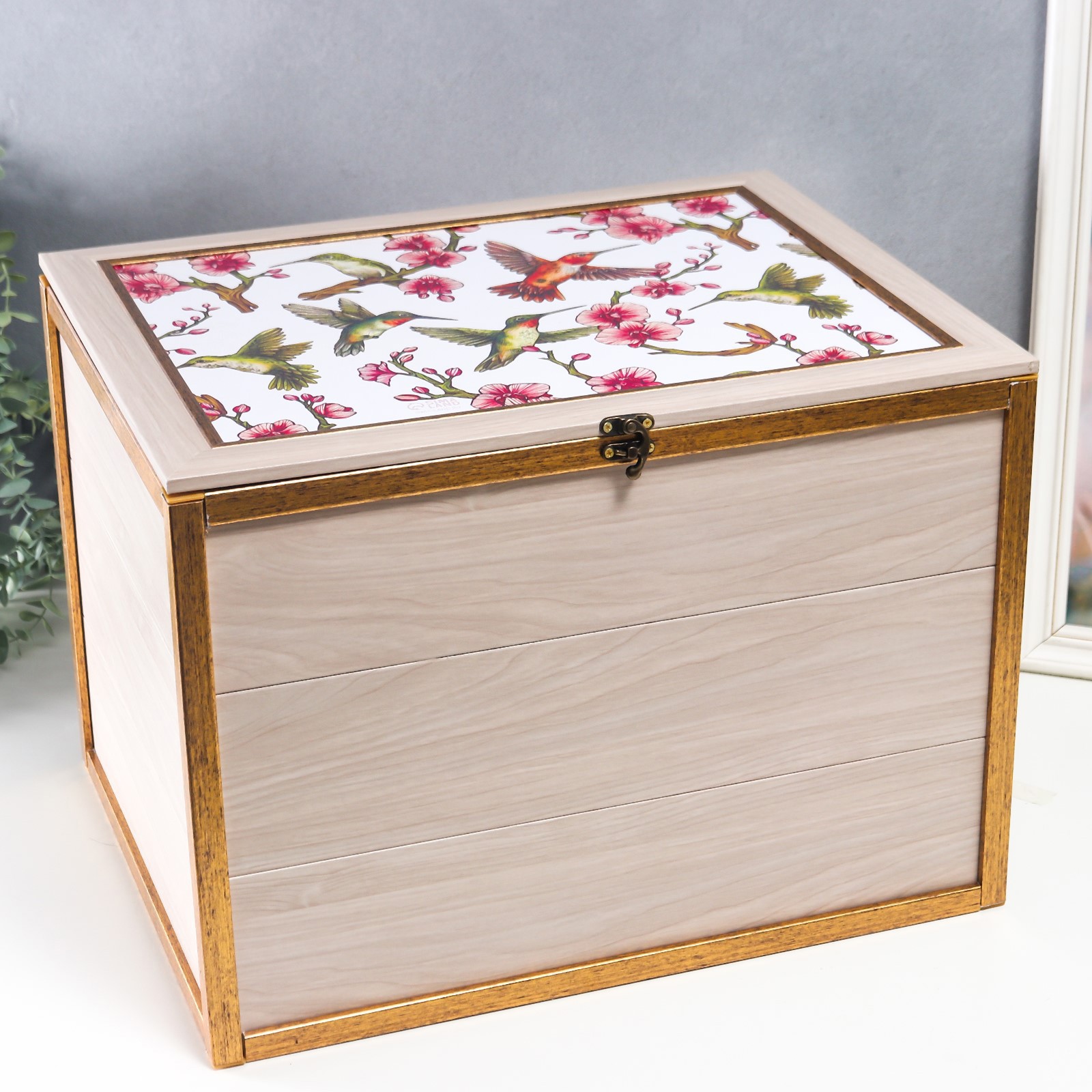 Изображение товара Шкатулка Сундук Молочный дуб 2 картинки 35.5x44.5x32 см