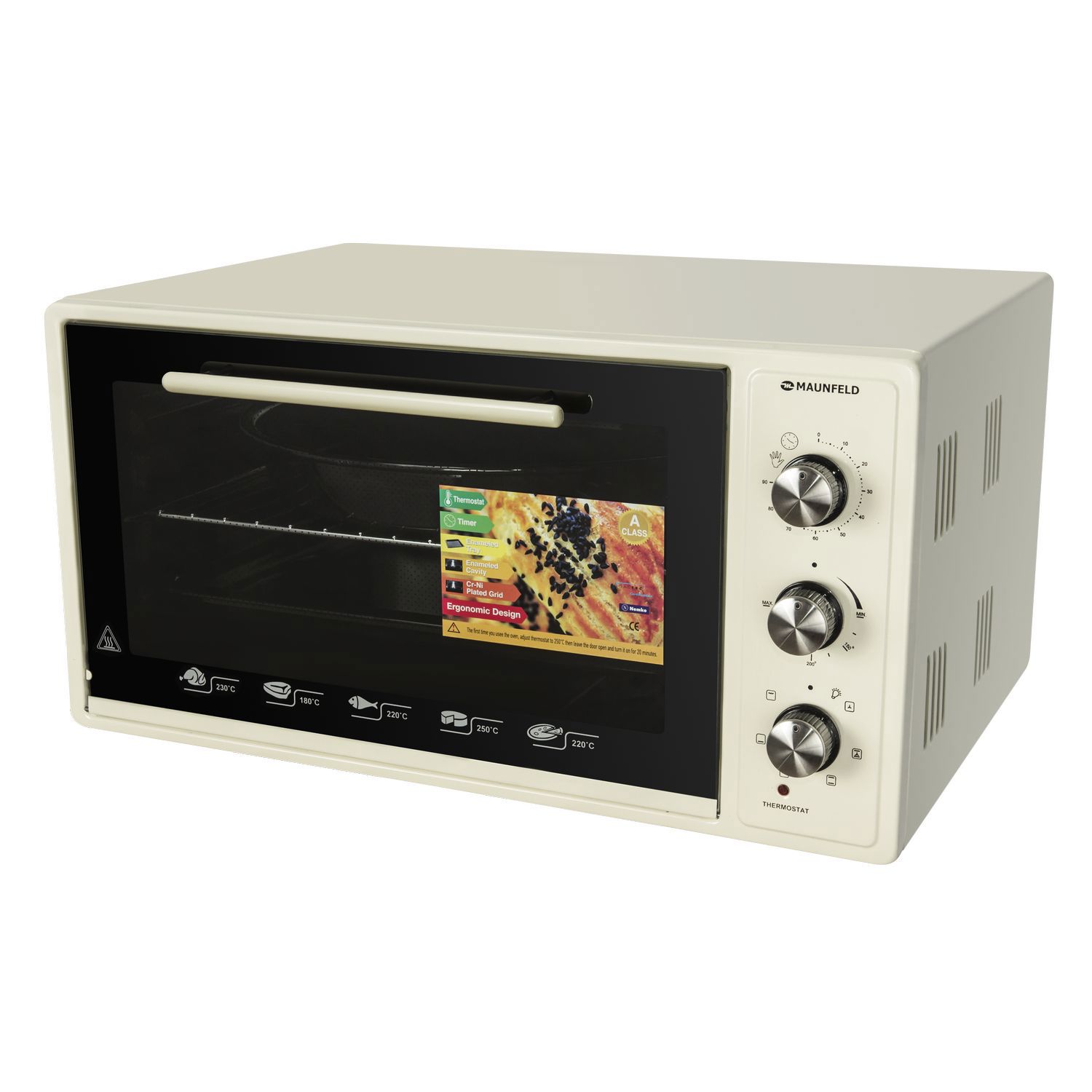 Изображение товара Электропечь Maunfeld CEMOA.456.I 60x30x40 см 1.5 кВт цвет бежевый