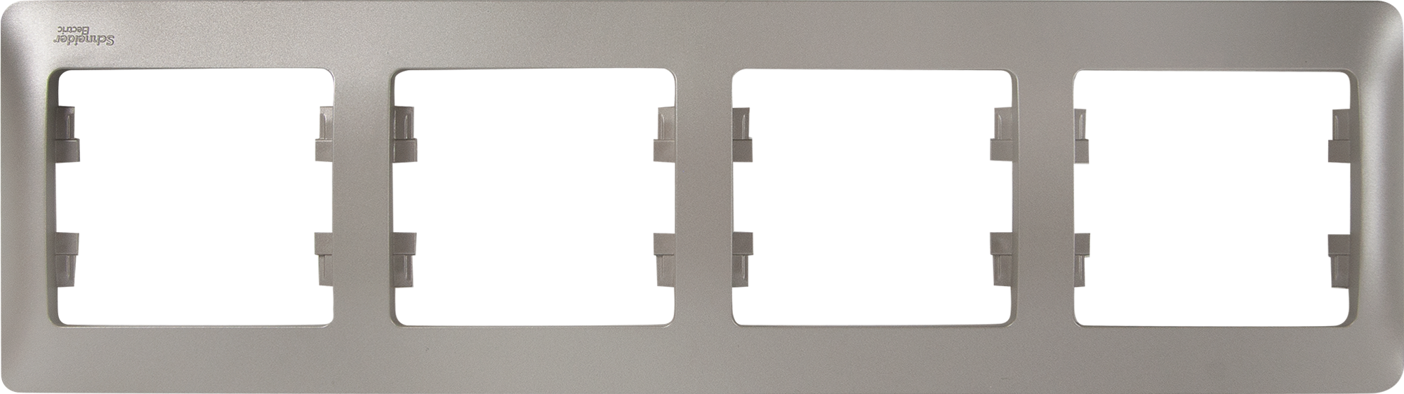 Изображение товара Рамка четырехместная Glossa 4 поста платина SYSTEME ELECTRIC