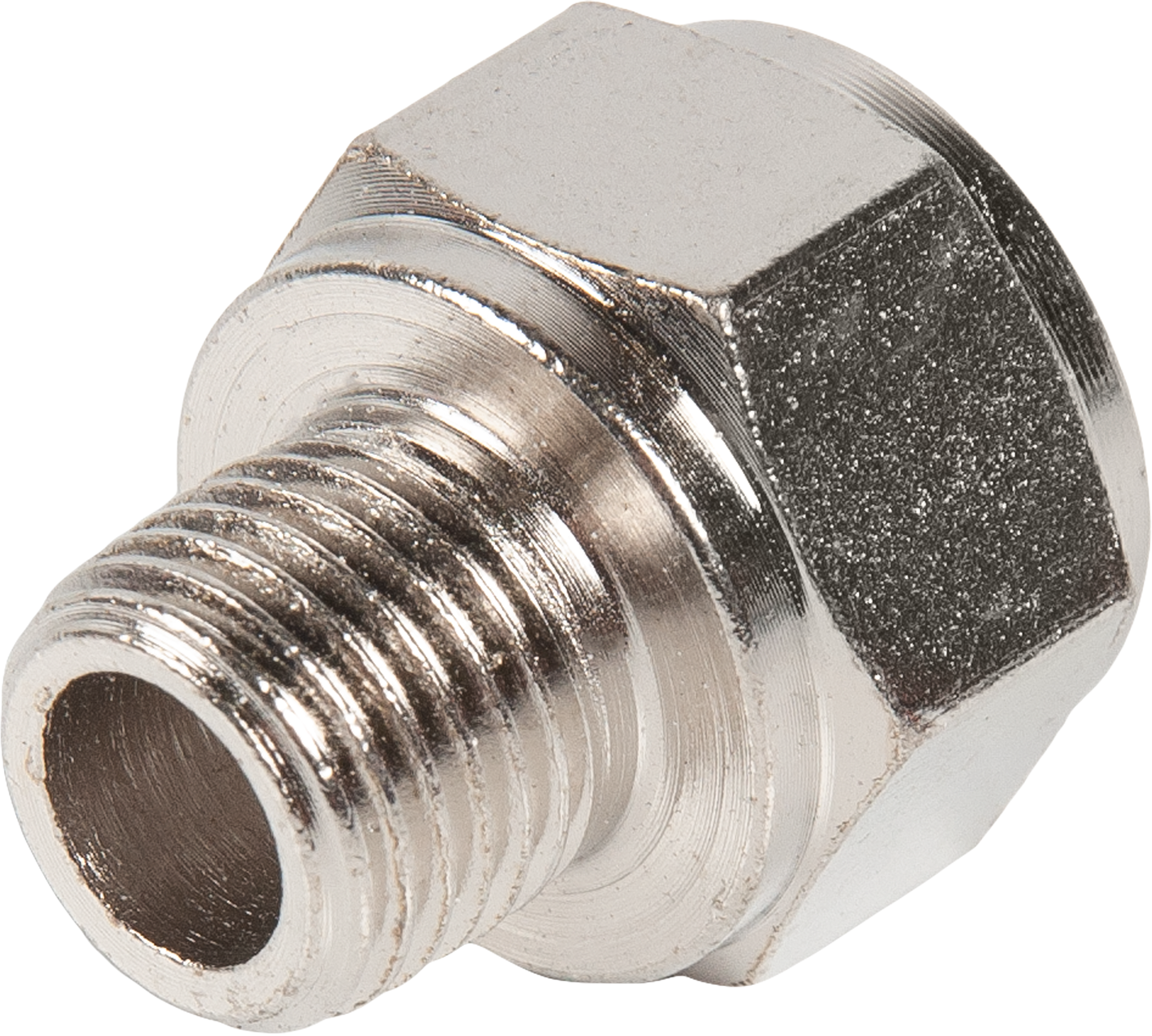 Изображение товара Переходник для компрессора Elitech 1/4 М на 3/8 F никелированный из стали