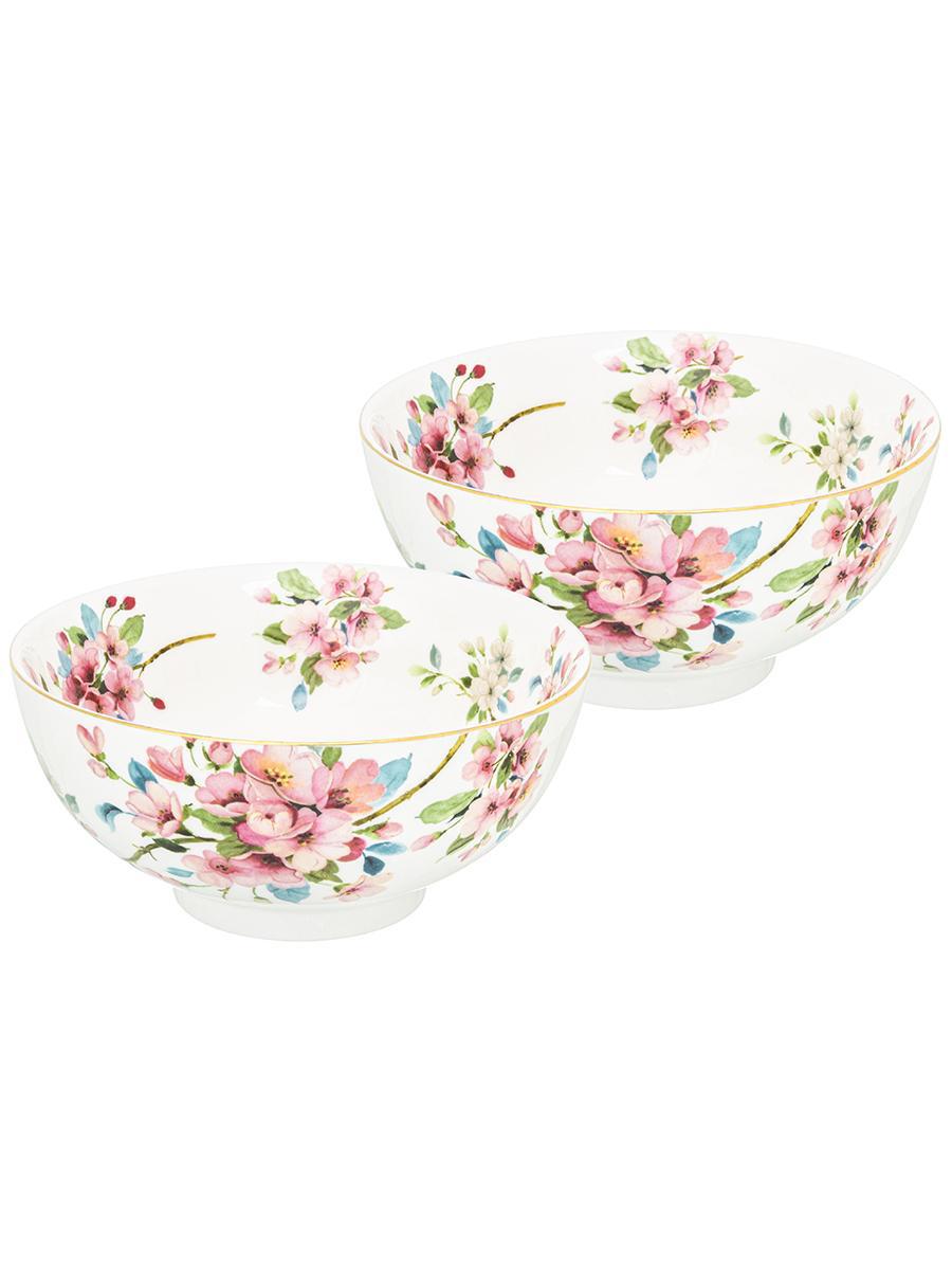 Изображение товара Салатники Elan Gallery Яблоневый цвет из фарфора 700 мл набор 2 шт