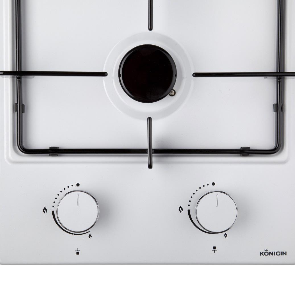 Изображение товара Газовая варочная панель Konigin Spark 302 WHE белая 2 конфорки