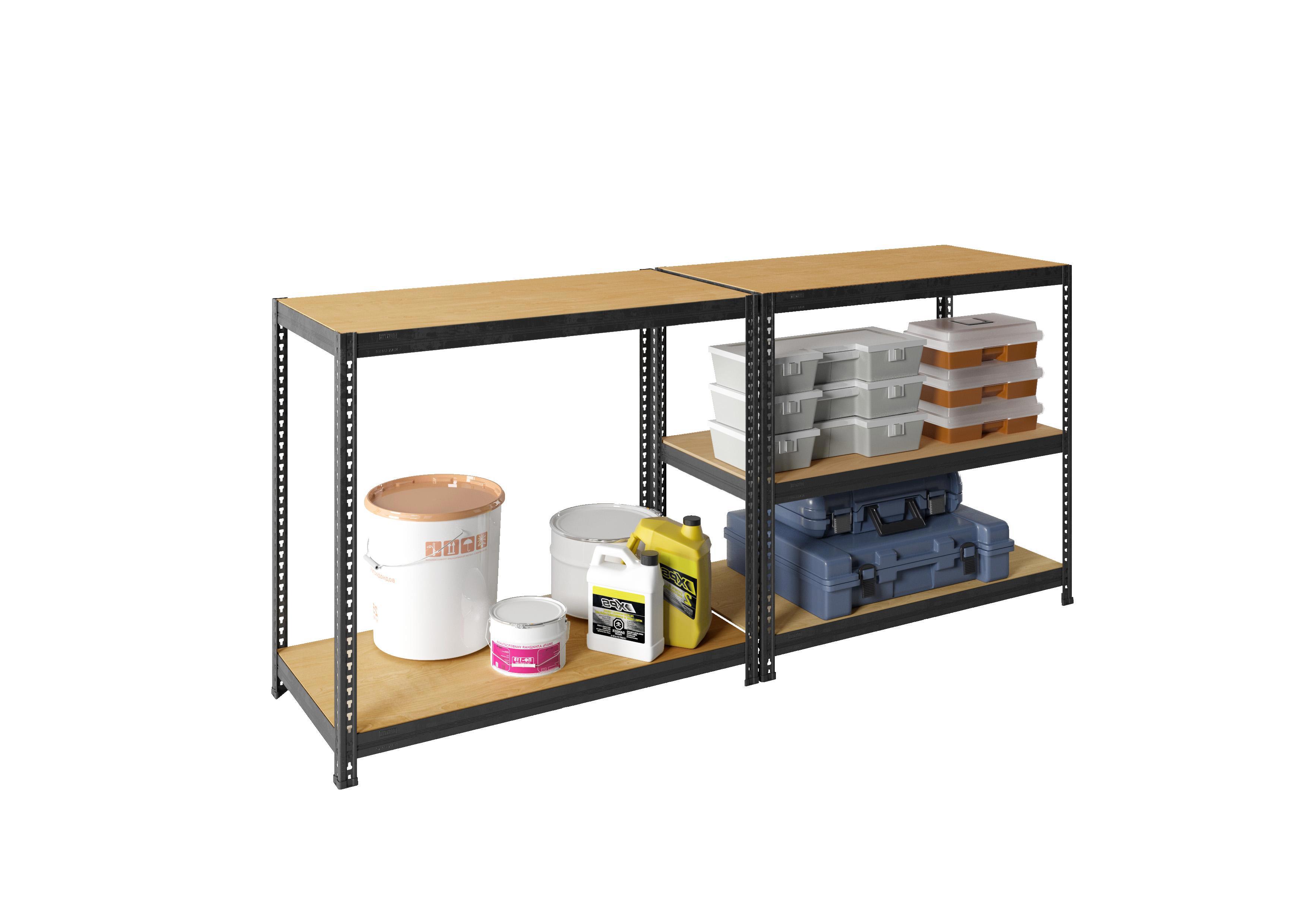 Изображение товара Стеллаж с полками Практик 90x180x45 см черный дерево