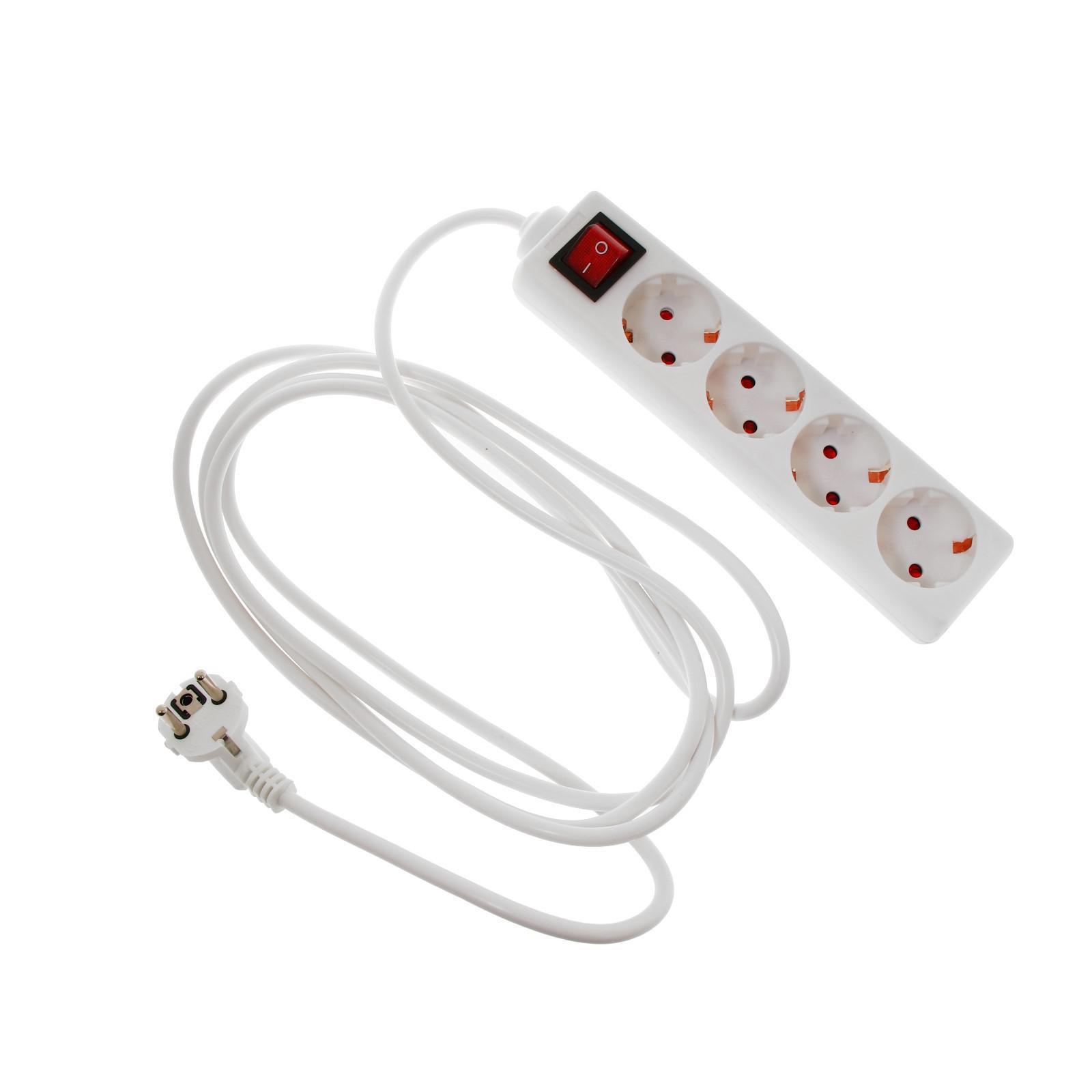 Изображение товара Удлинитель с заземлением Luazon lighting 7059868 4 розетки 3 м