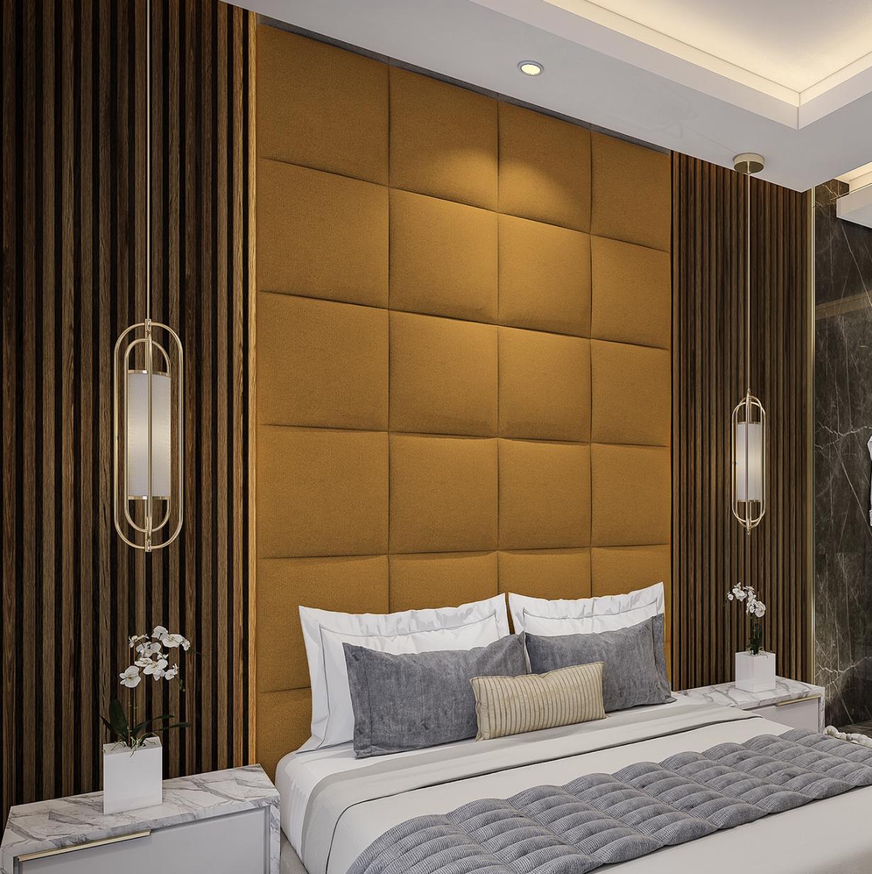 Изображение товара [Мягкая панель] Tartilla Eco Leather Золотой 500x500x29 мм (2 шт)