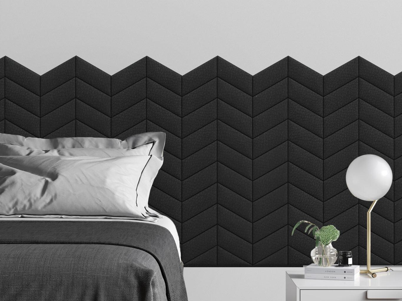 Изображение товара Мягкая панель Tartilla Eco Leather Черный (2 шт) 300х300x29 мм