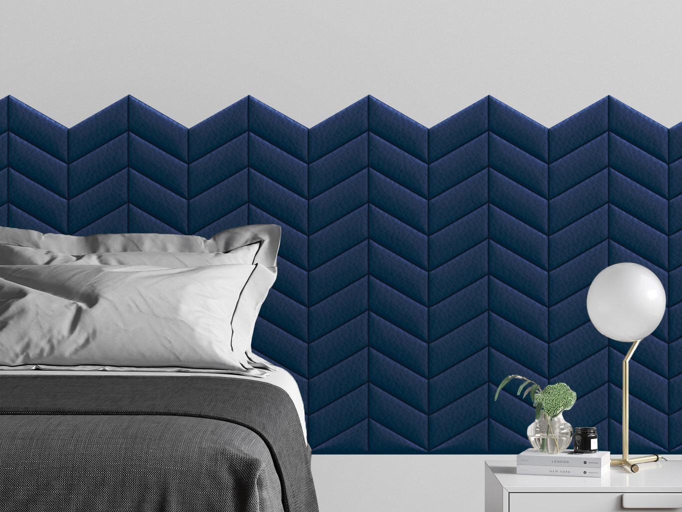 Изображение товара Комплект мягких панелей Tartilla параллелограмм эко кожа цвет синий 300х300х29мм 2шт