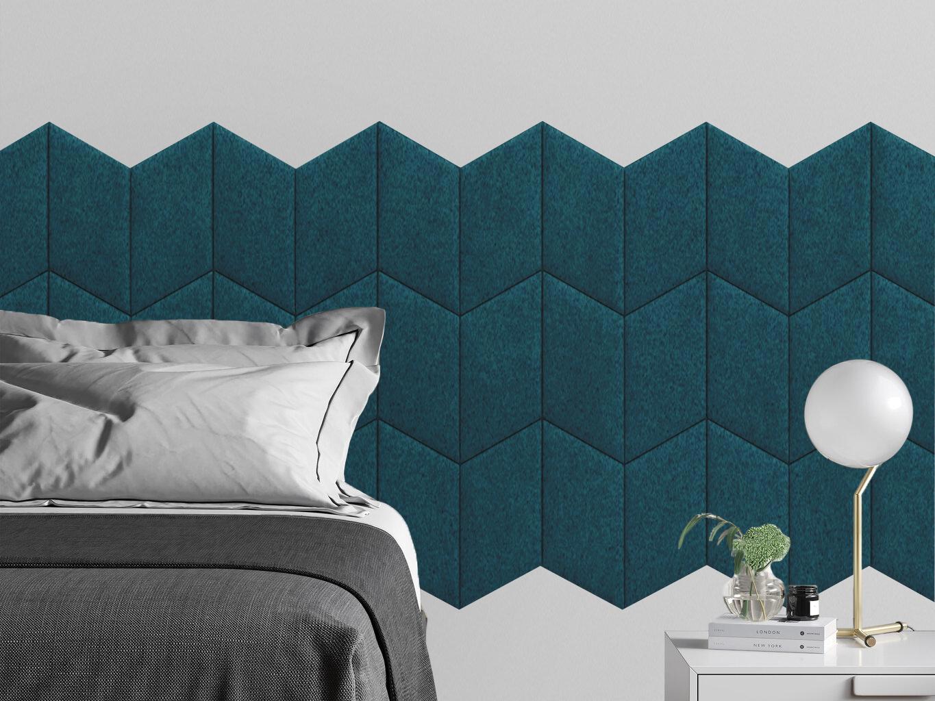 Изображение товара Комплект мягких панелей Tartilla параллелограмм велюр цвет зеленый 450х300х29мм 2шт