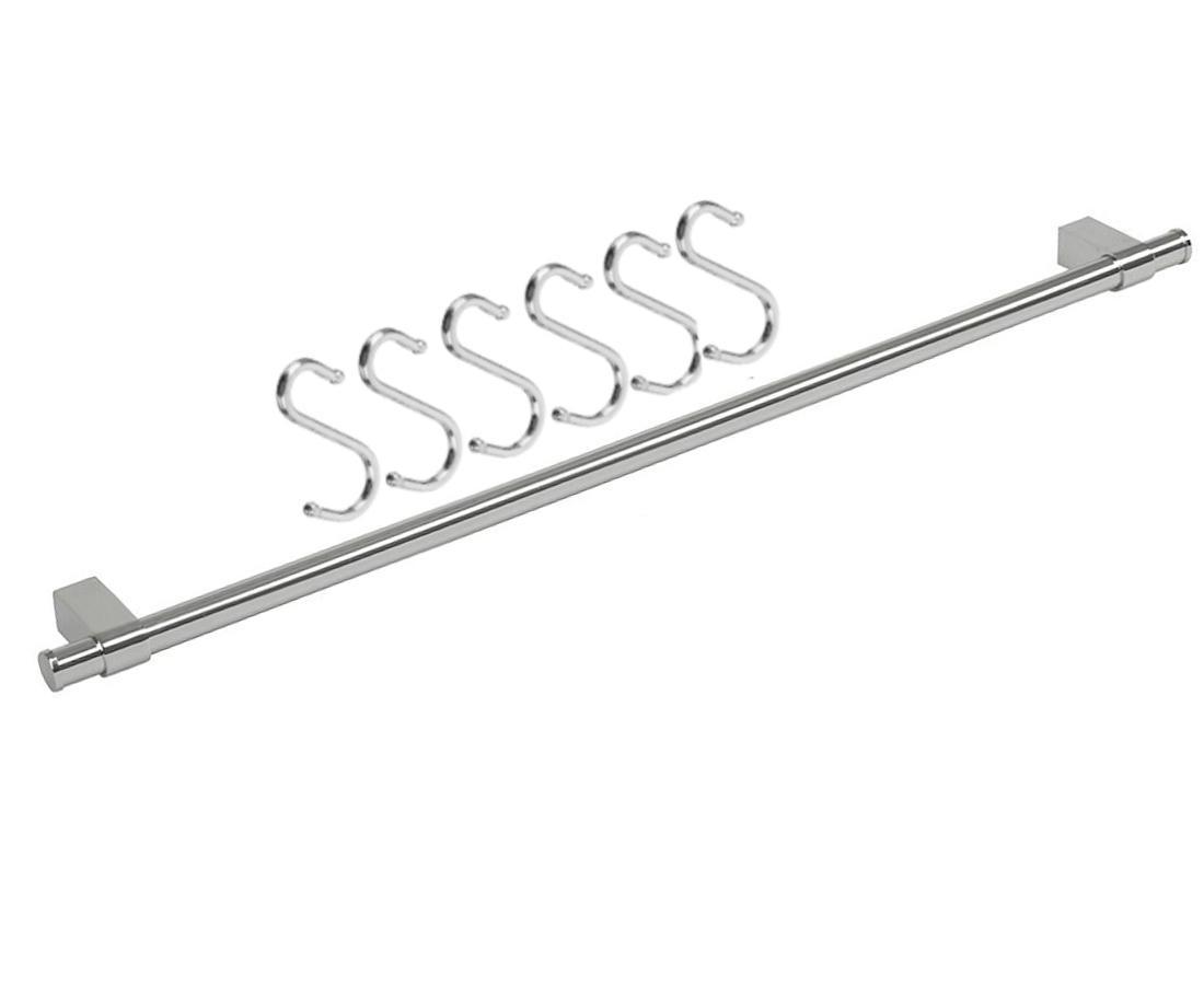 Изображение товара Кухонный рейлинг Big House BH1000-CK6o 100x1.6x1.6 см Металл цвет хром