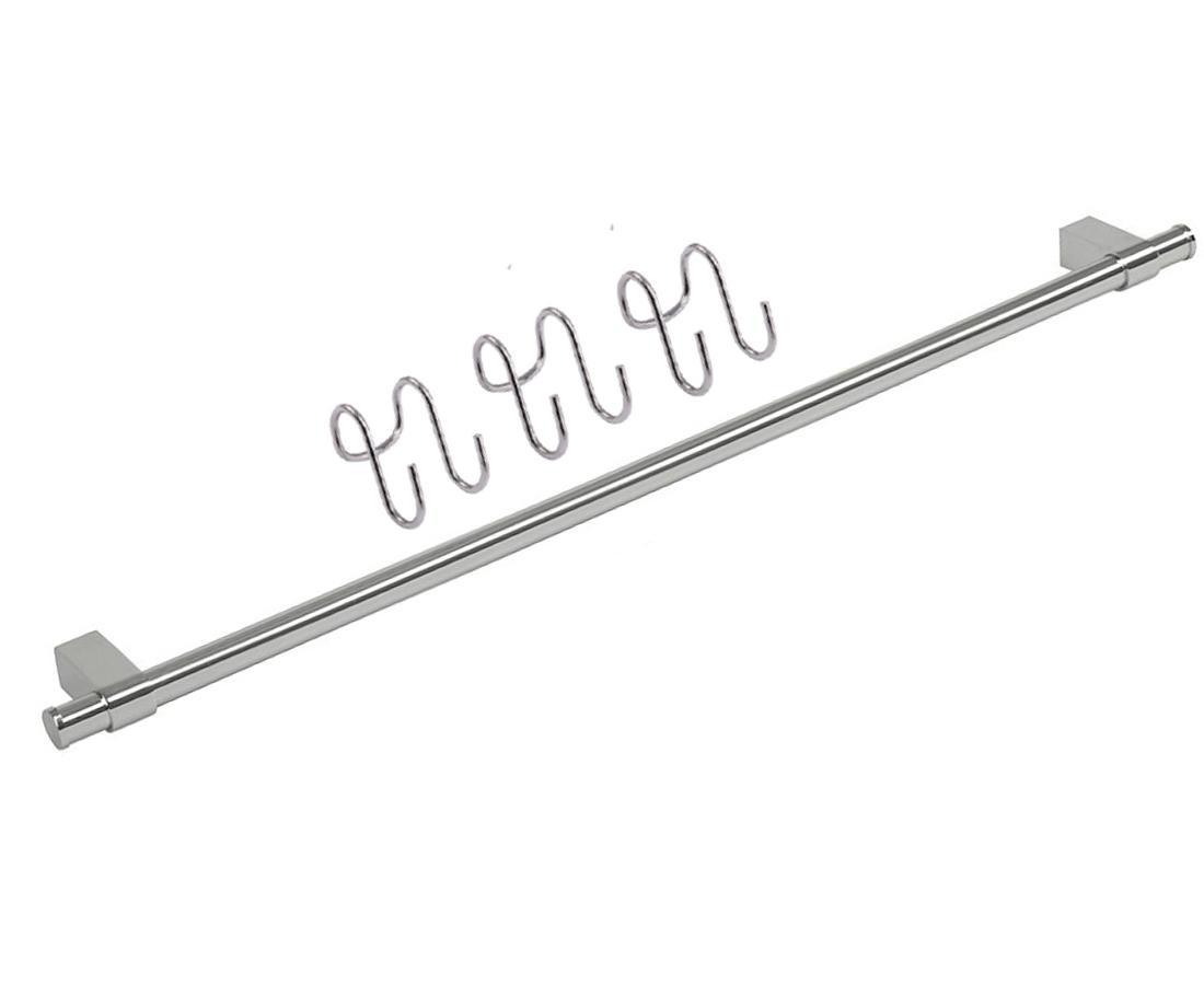 Изображение товара Кухонный рейлинг Big House BH600-C2K3 60x1.6x1.6 см металлический хром