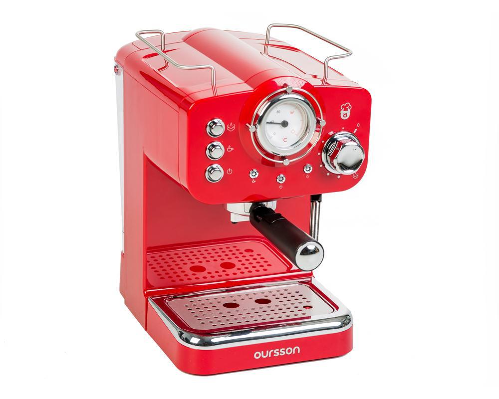 Изображение товара Рожковая кофеварка Oursson EM1500 красный 1100 Вт 1.25л