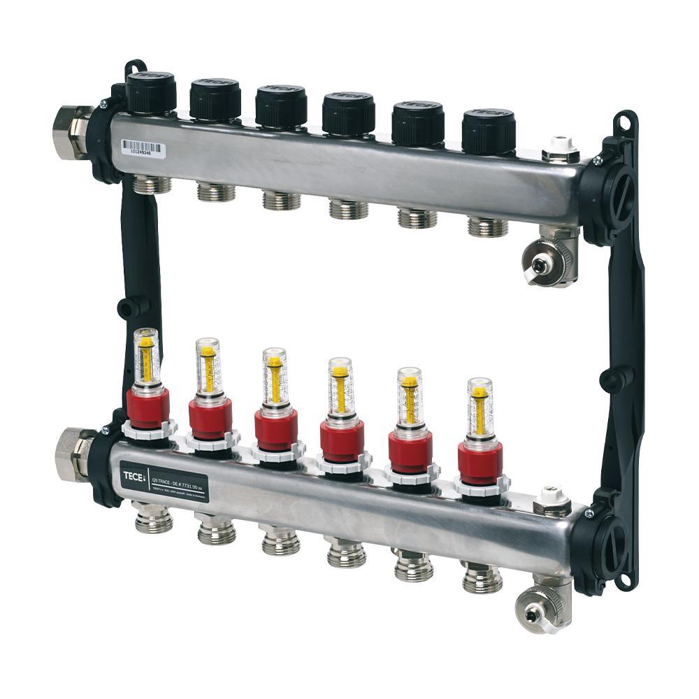 Изображение товара Коллекторная группа Tece Floor с расходомерами 6 контуров