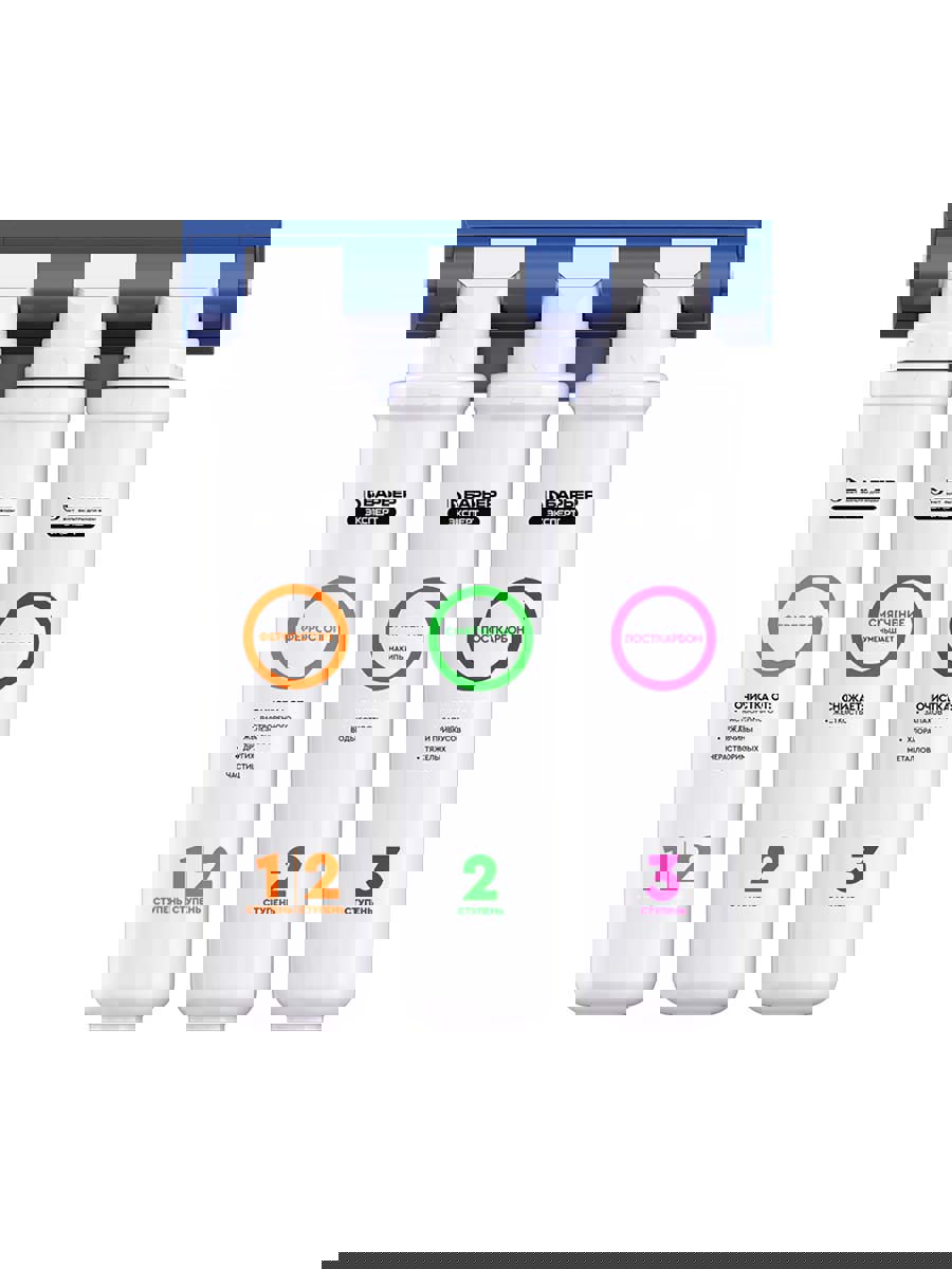 Изображение товара Фильтр для воды Барьер Эксперт комплекс с системой мгновенной замены картриджей