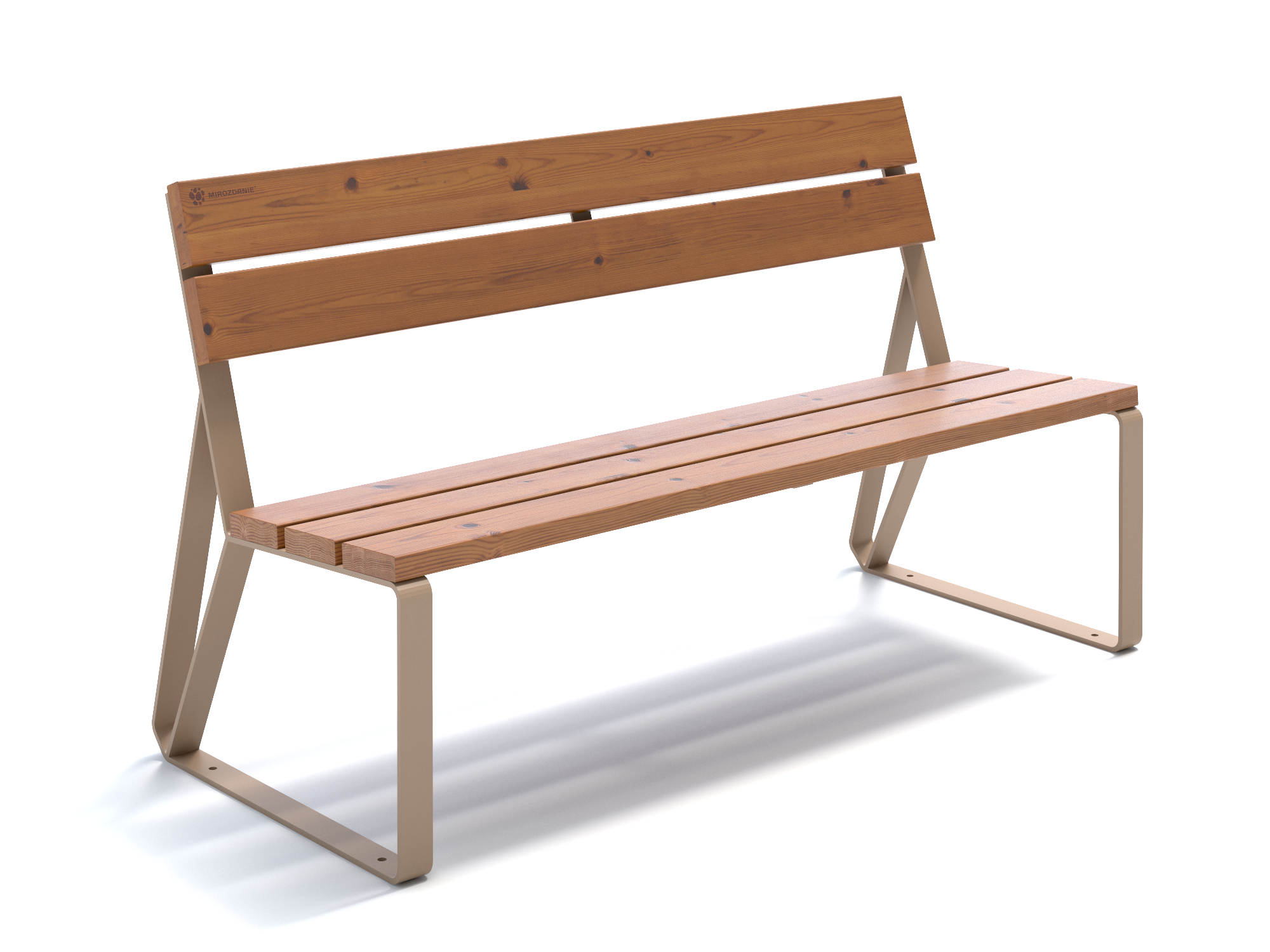 Изображение товара Скамья садово-парковая Mirozdanie PT1440L Park 1440 термососна латте