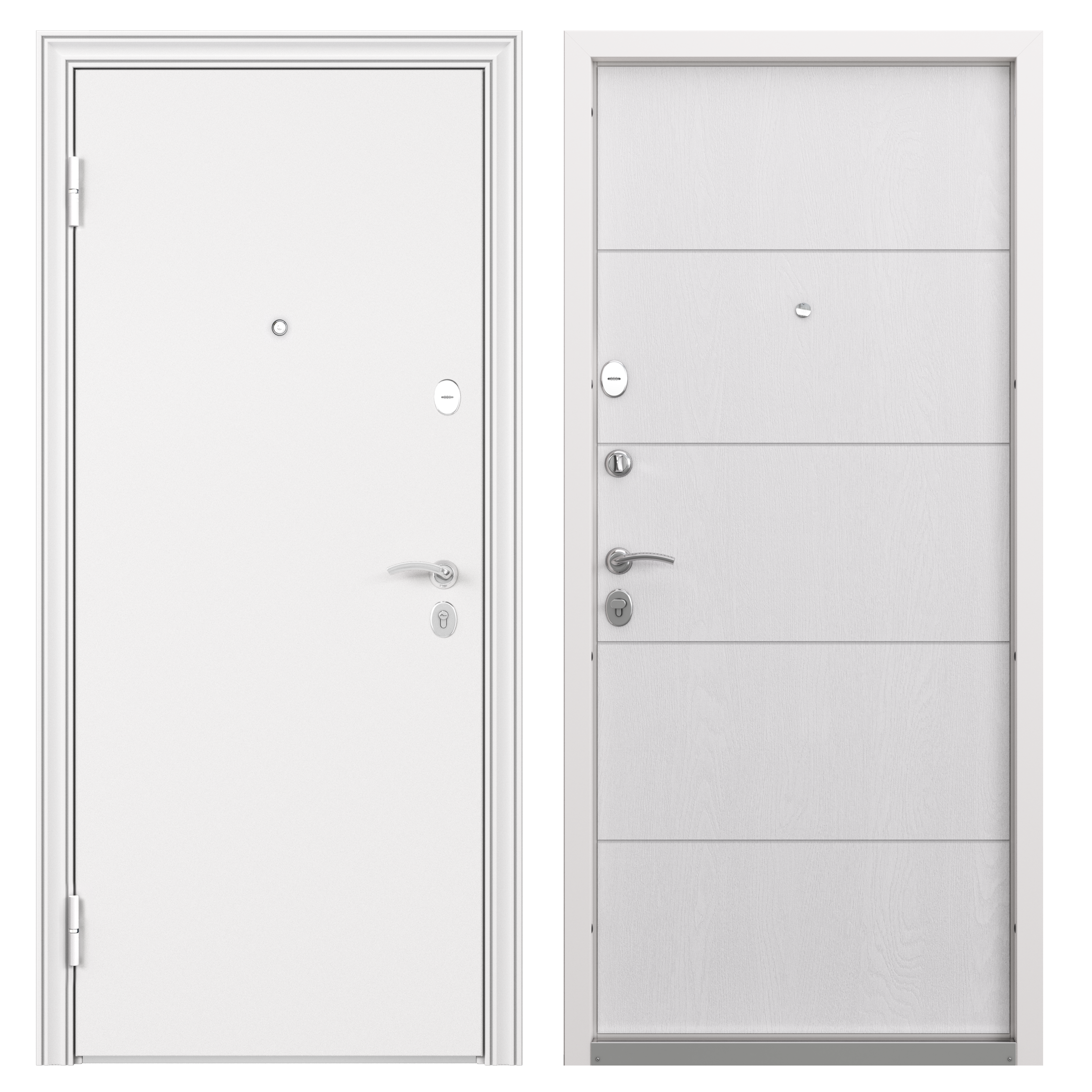 Изображение товара Входная металлическая дверь Белла 950 мм левая беленый дуб металлоконструкция