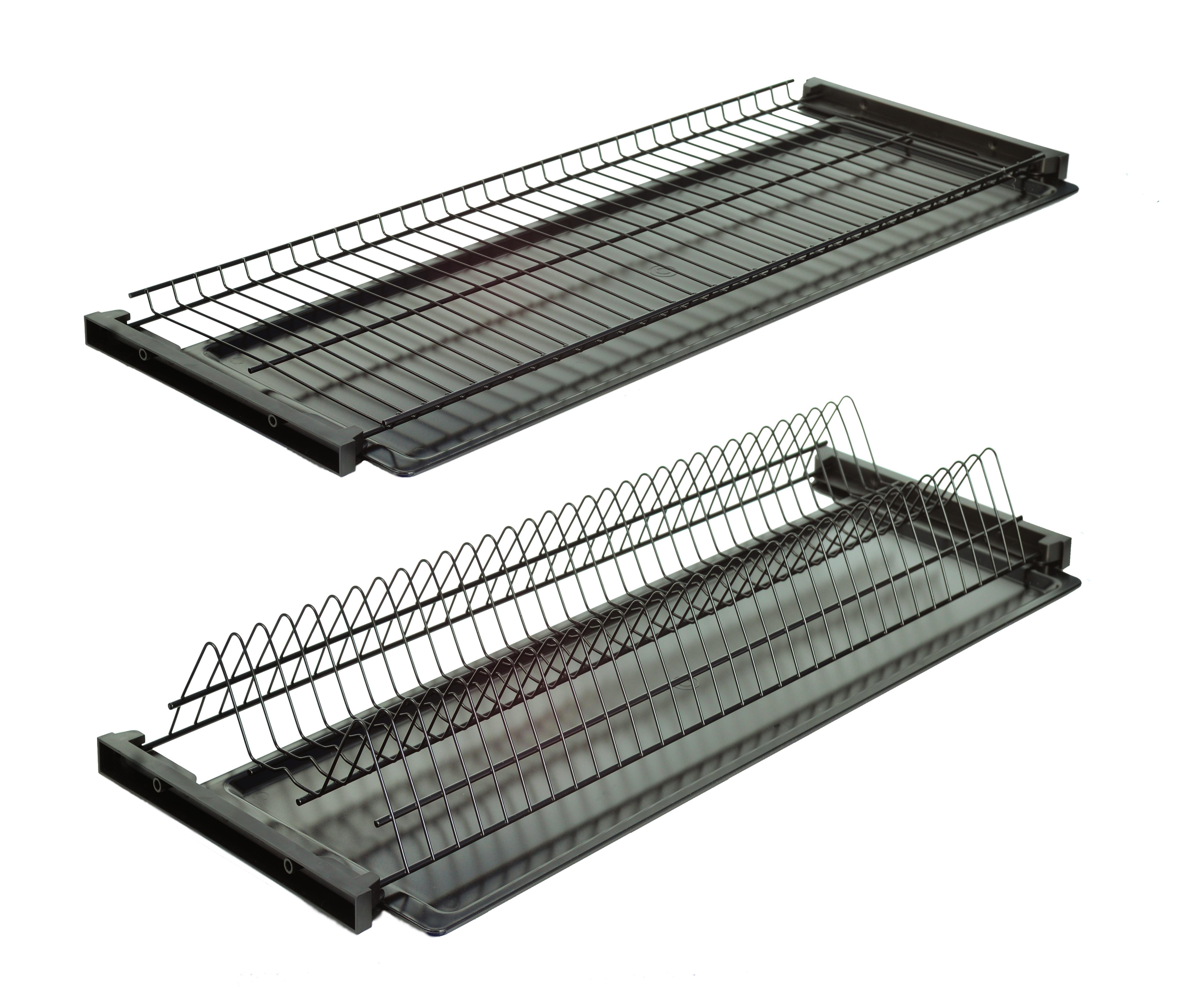 Изображение товара Двухуровневая сушилка для посуды Эника 90 см черная встроенная