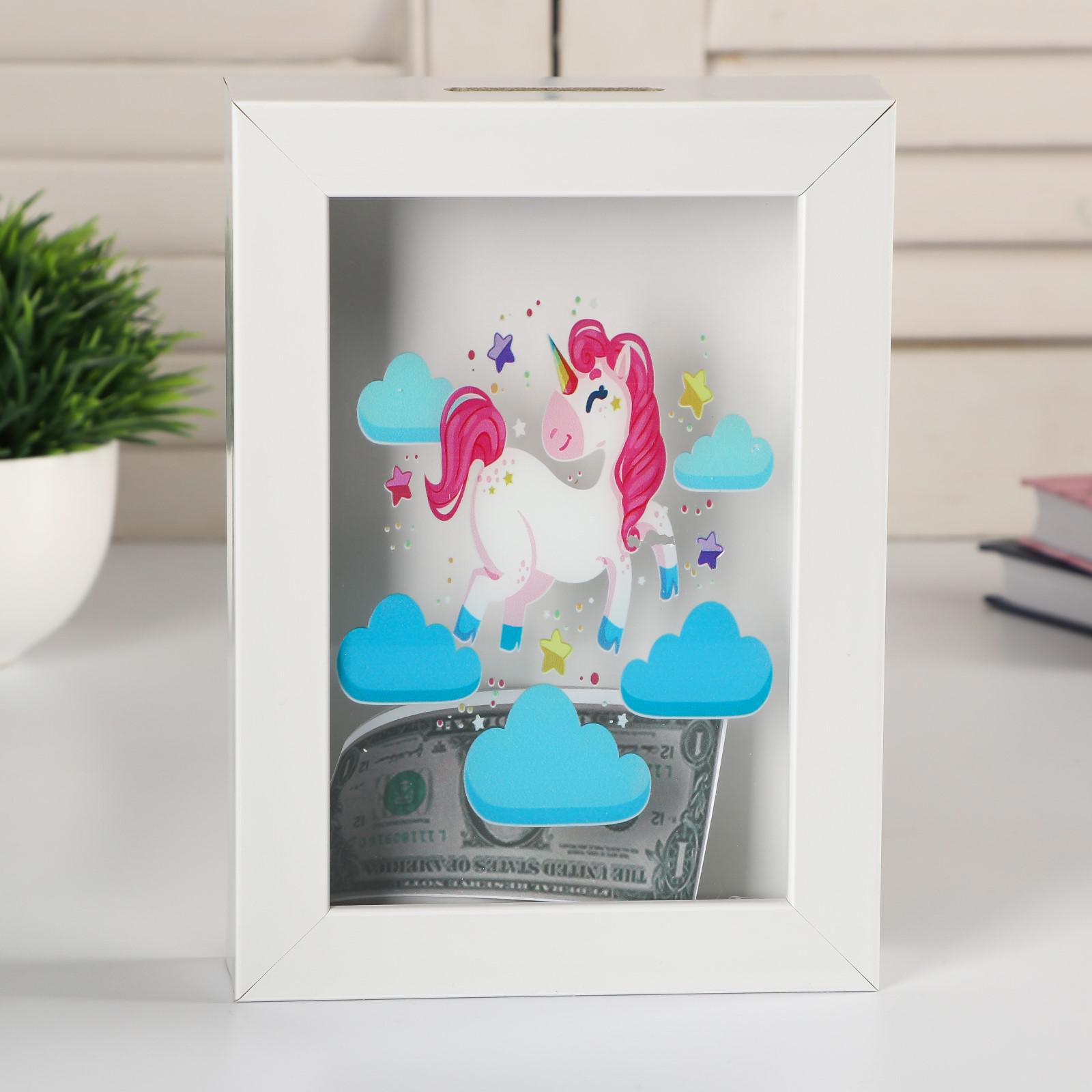 Изображение товара Копилка Единорог в облаках 17x12x3.8 см — стиль и практичность