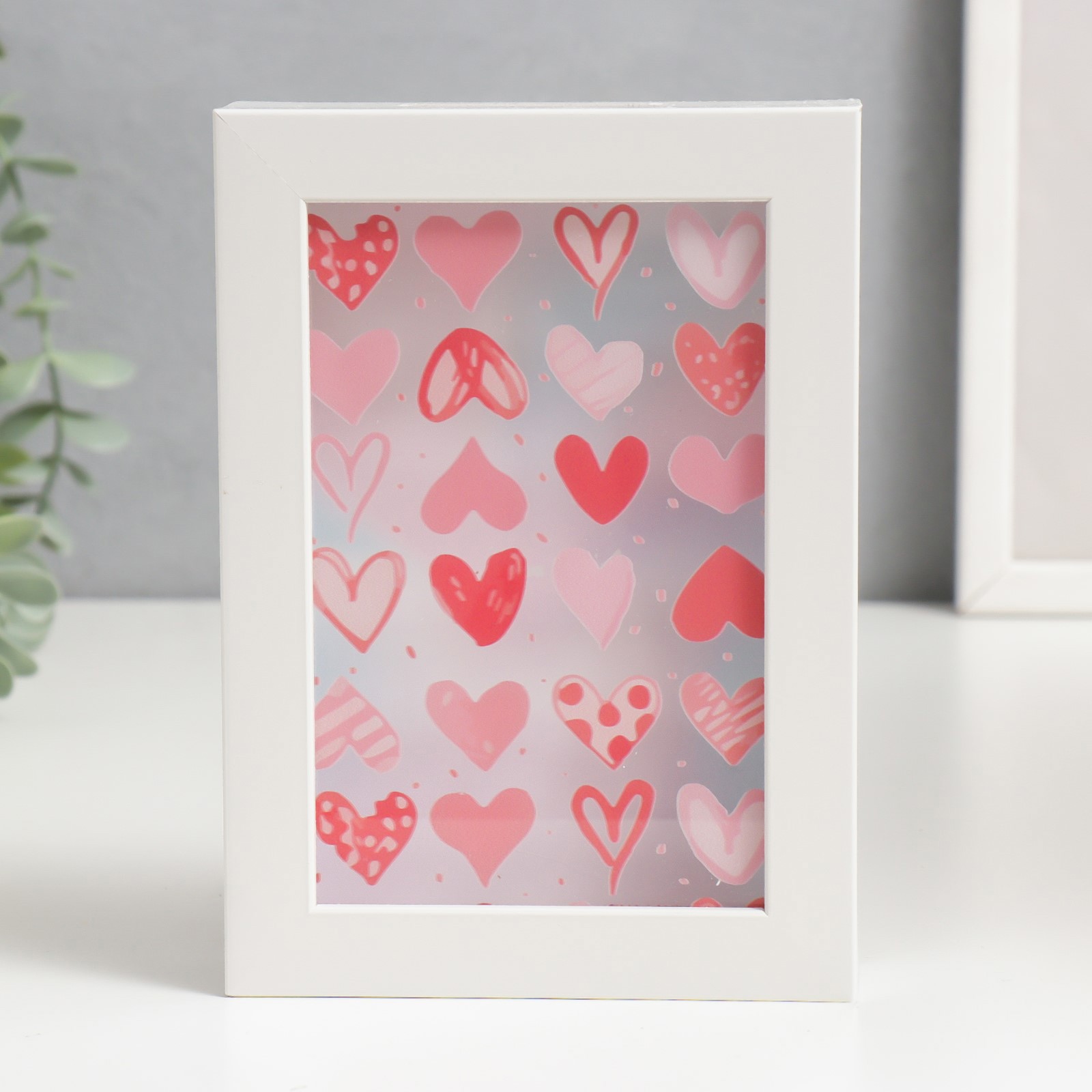 Изображение товара Копилка "Нарисованные сердца" 17x12x3,8 см