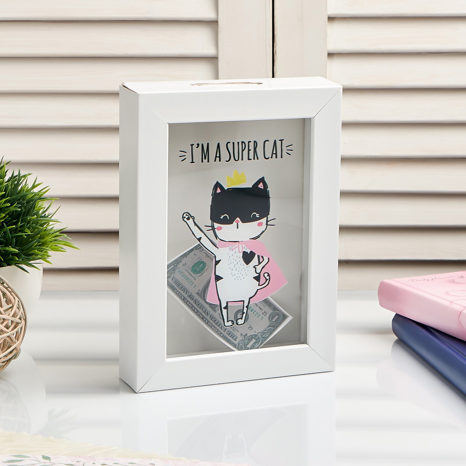 Изображение товара Копилка "Супер кот" 17x12x3.8 см