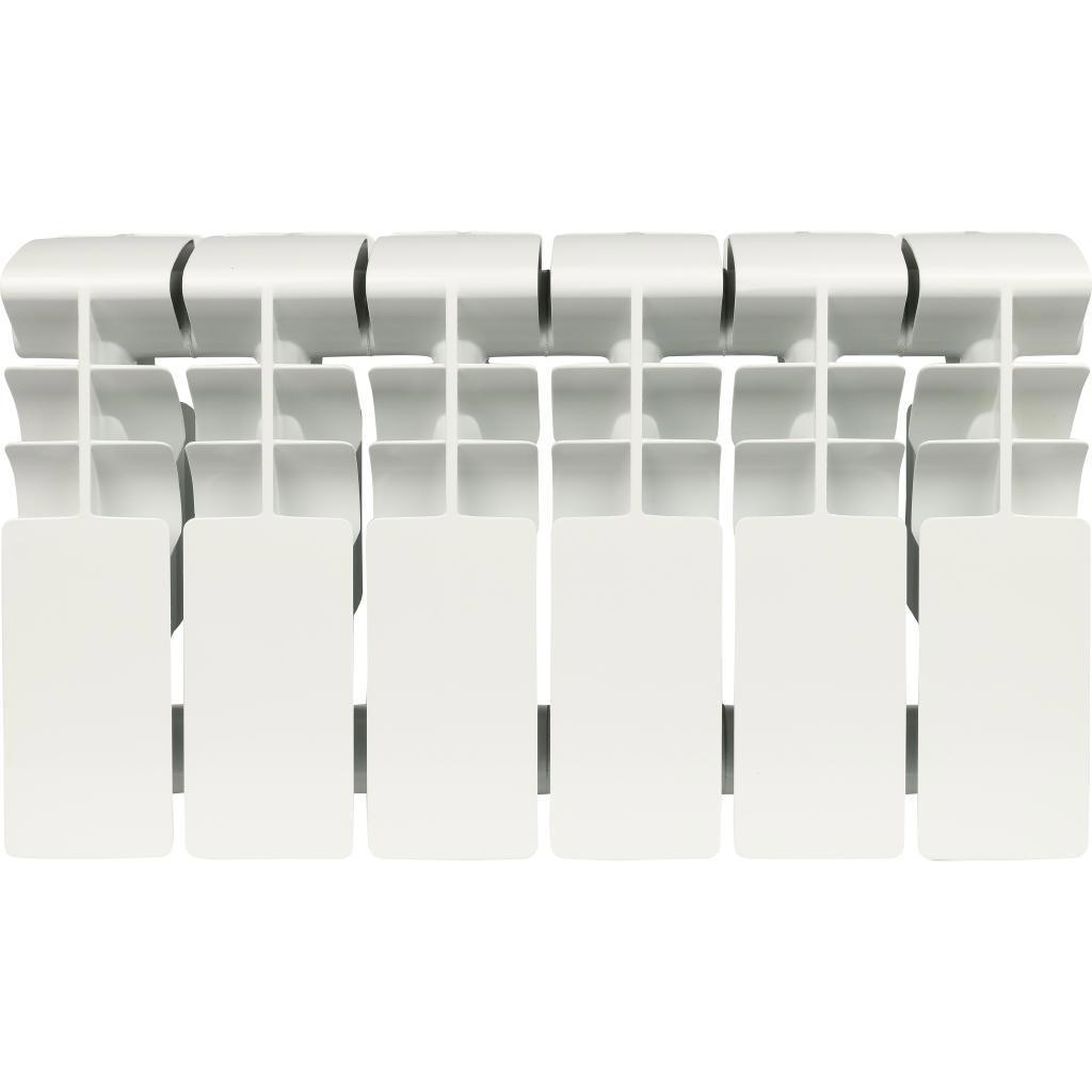 Изображение товара Радиатор алюминиевый Rommer Plus 200 6 секций боковое подключение белый