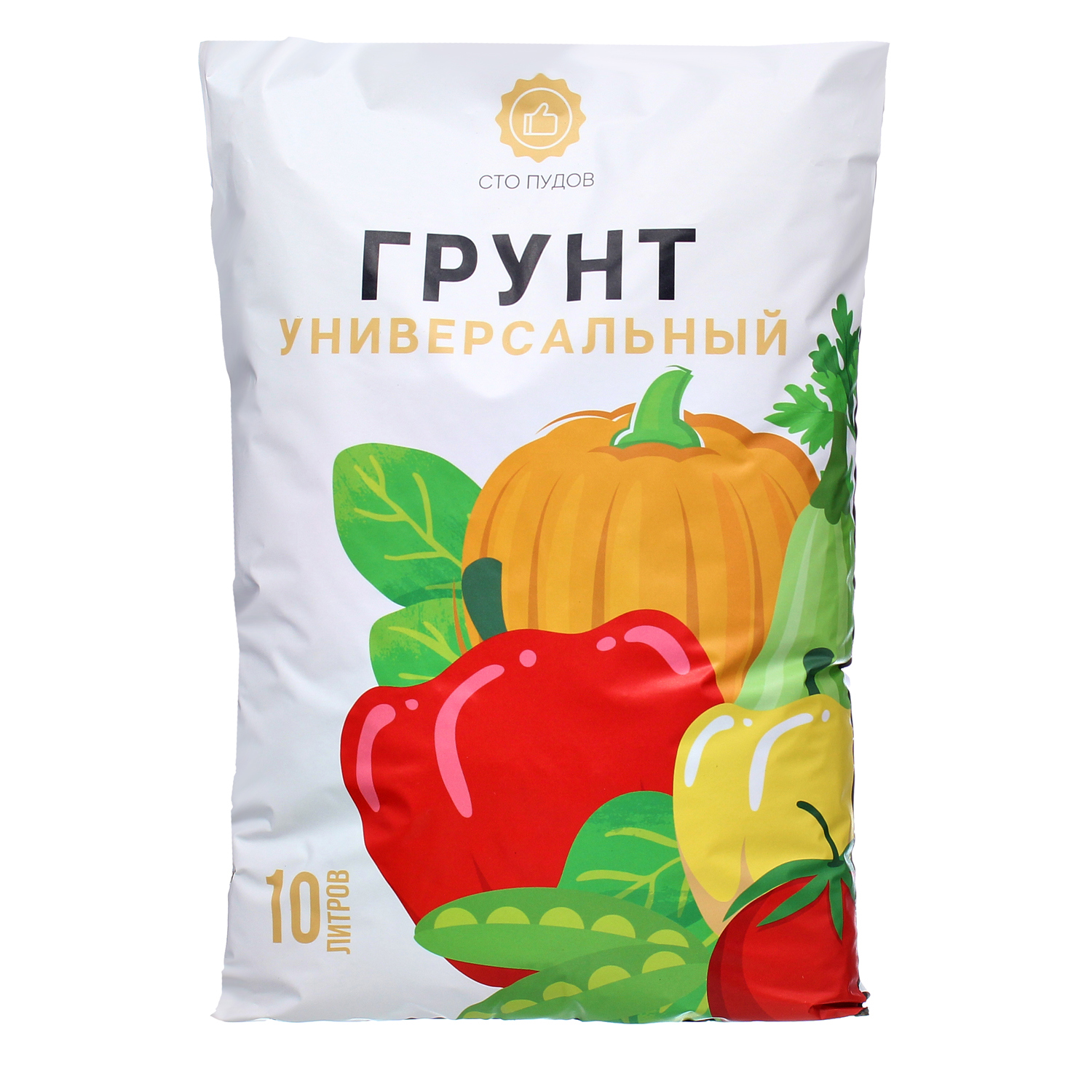 Изображение товара Универсальный грунт Сто пудов 10 л для цветов и овощей Изображение товара Универсальный грунт Сто пудов 10 л для цветов и овощей