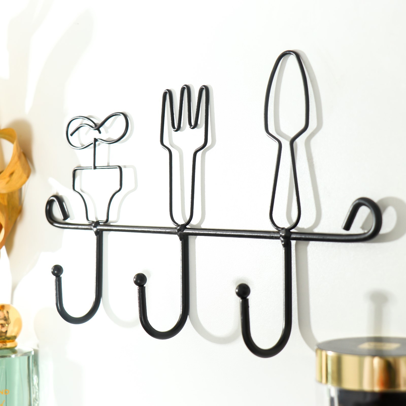 Изображение товара Крючок Simaland 28.5x17.5x4 см 3 крючка цвет черный