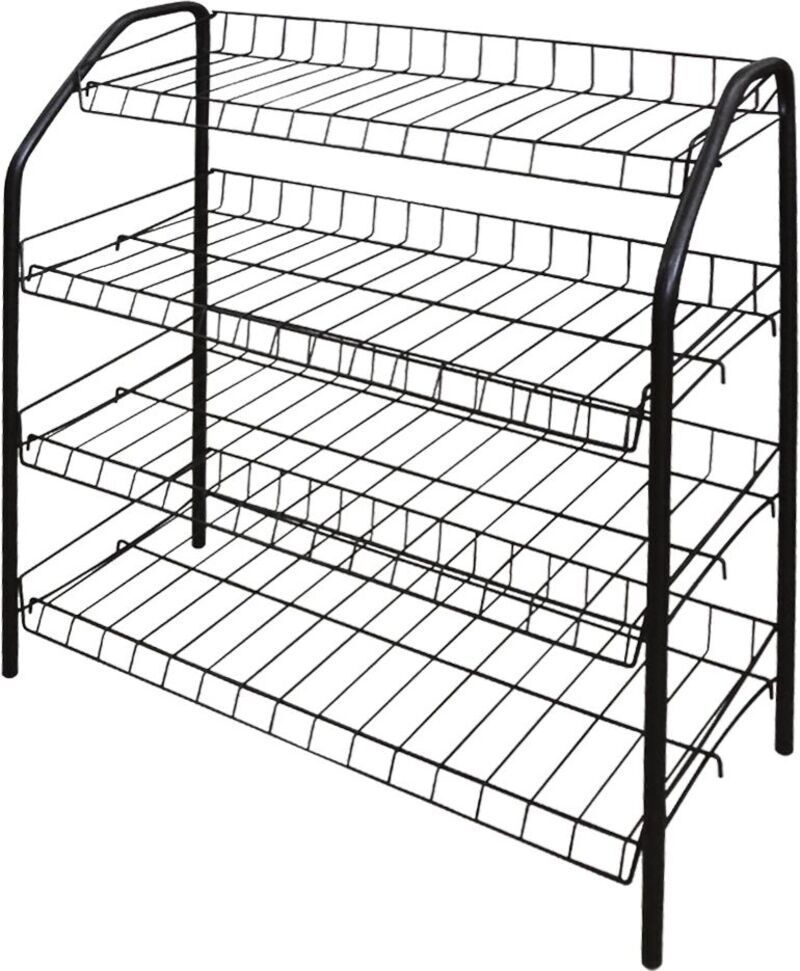 Изображение товара Обувница Nika ЭТ1 4 полки черный цвет 28x70x66 см