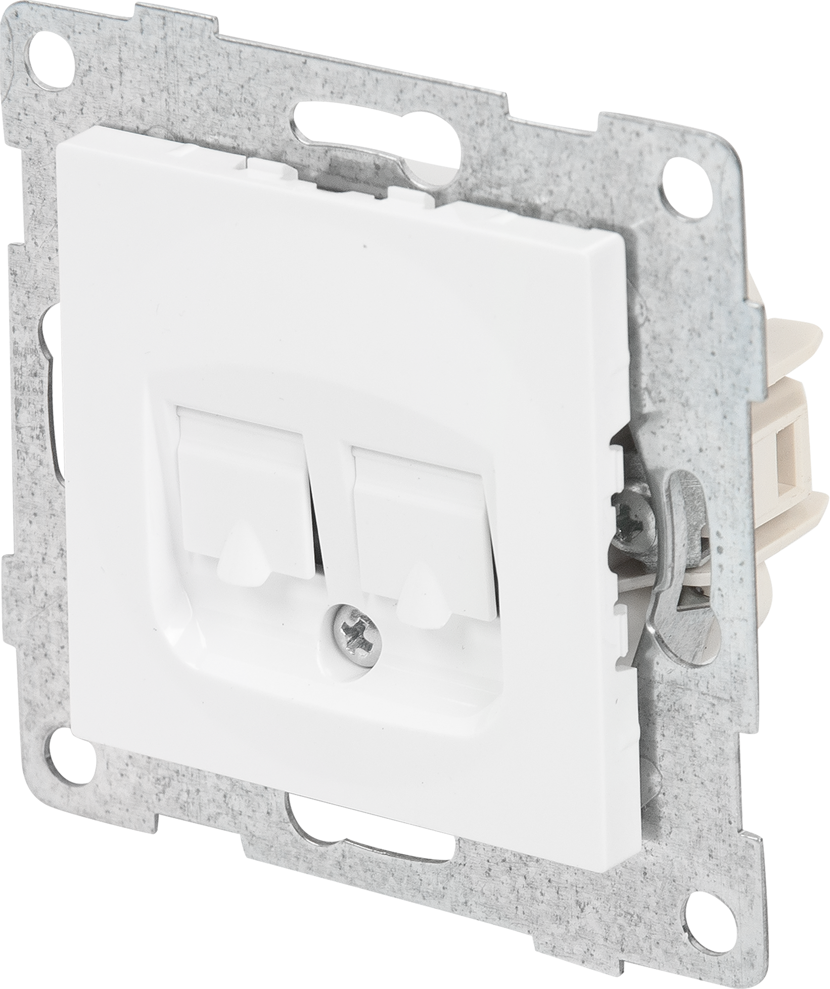 Изображение товара Встраиваемая телефонная / компьютерная розетка Gusi Electric Ugra RJ45 RJ12 белая