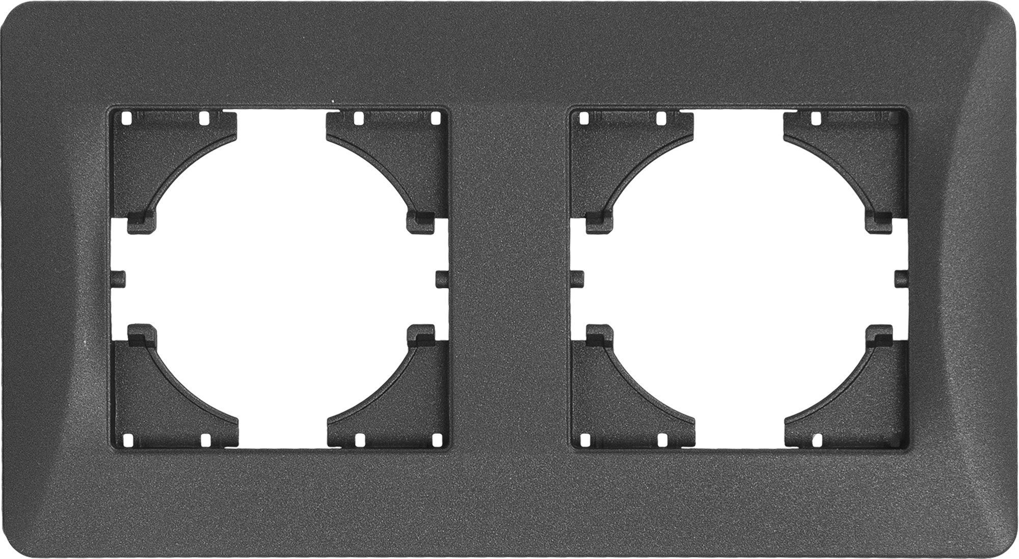 Изображение товара Рамка для розеток и выключателей Gusi Electric Ugra графит 2 поста