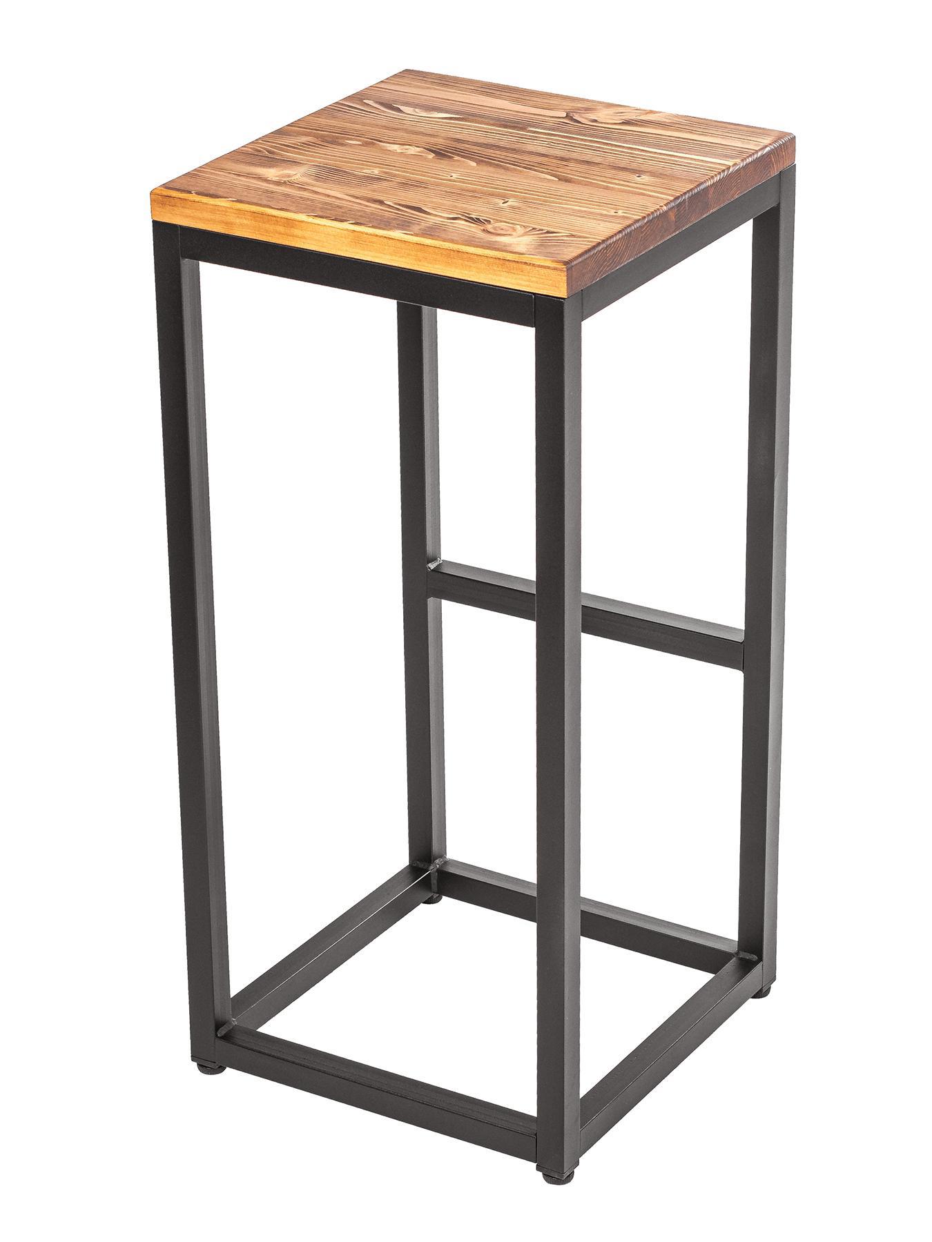 Изображение товара Барный стул Ilwi из натурального дерева и стали бежевый стиль лофт