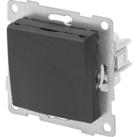 Изображение товара Розетка встраиваемая влагозащищённая Gusi Electric с заземлением с защитной шторкой и крышкой IP44 цвет графит