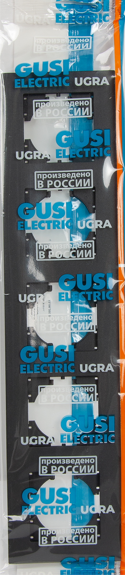 Рамка для розеток и выключателей Gusi Electric City С1115-010 5 постов цвет графит - 3