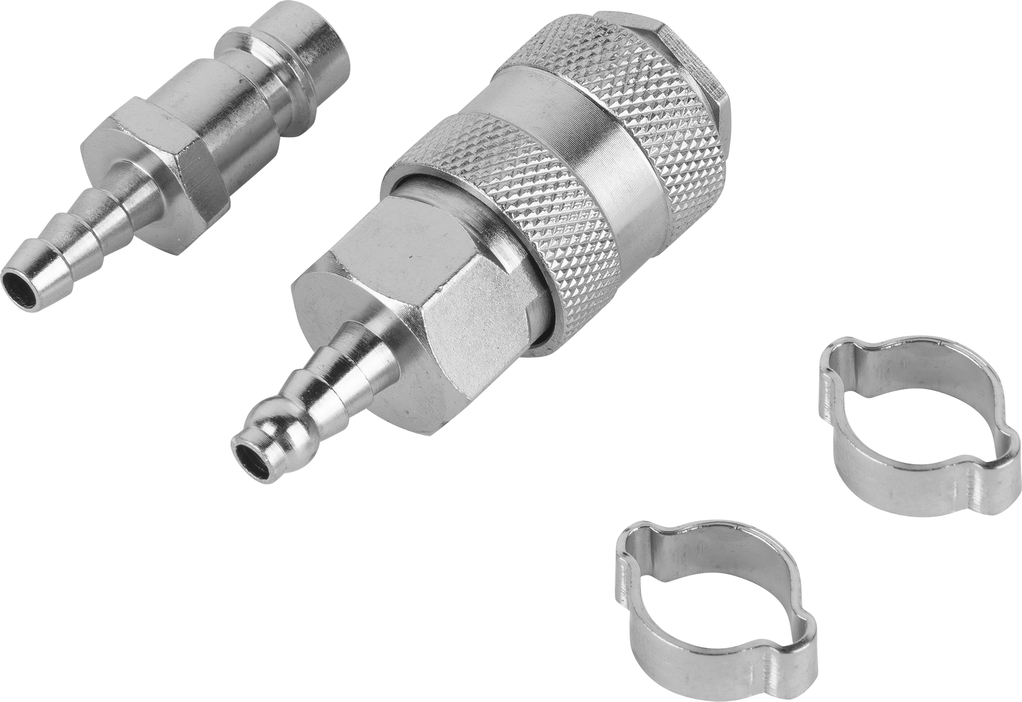 Изображение товара Набор переходников для компрессора Elitech штуцер и муфта рапид 2 кольца 6-11 мм