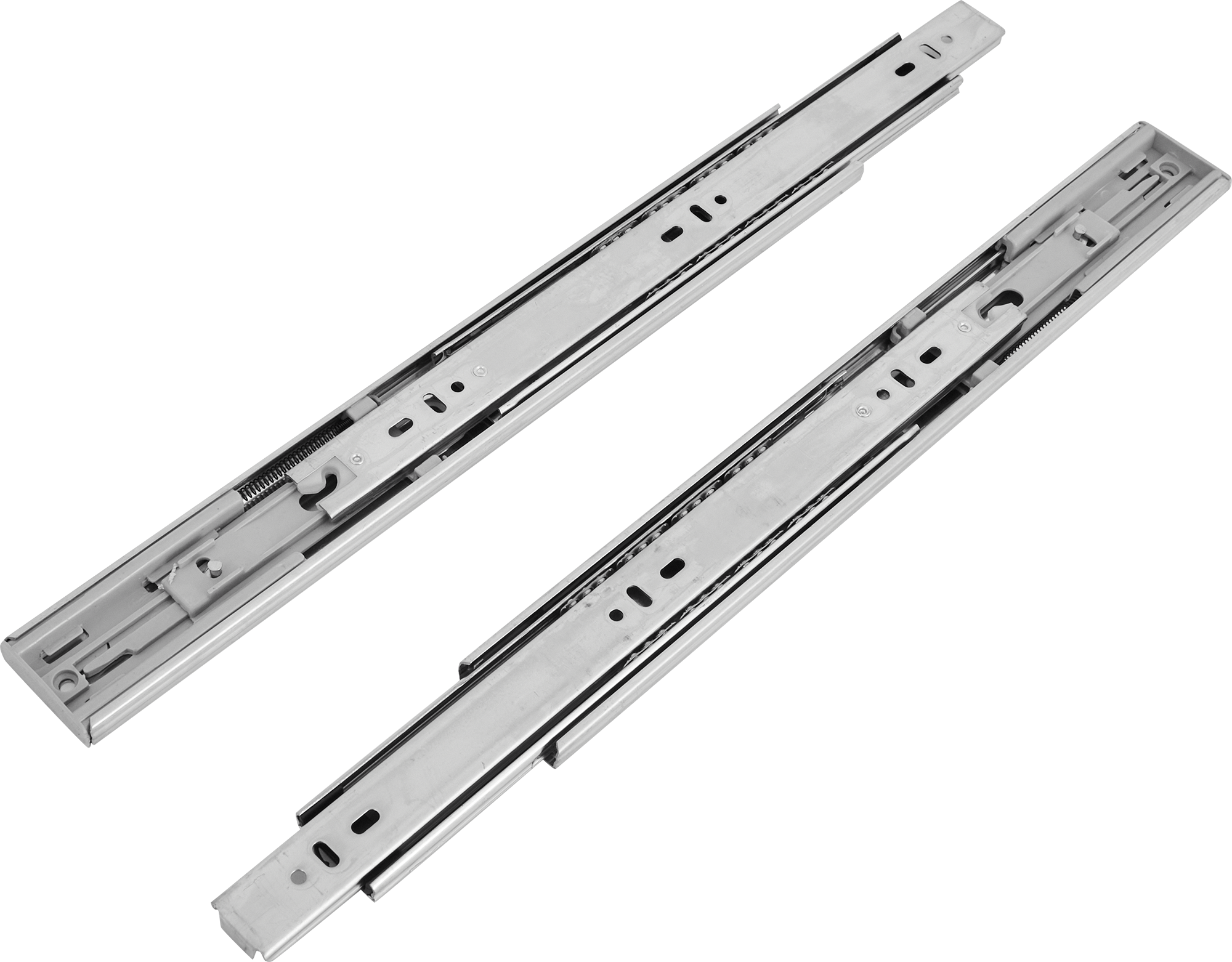 Комплект шариковых направляющих полного выдвижения EDS Chrome Y8114 с доводчиком 45/350 мм сталь, цвет серебро