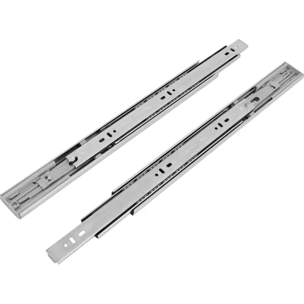 Комплект шариковых направляющих полного выдвижения EDS Chrome Y8114 с доводчиком 45/400 мм сталь, цвет серебро Astil