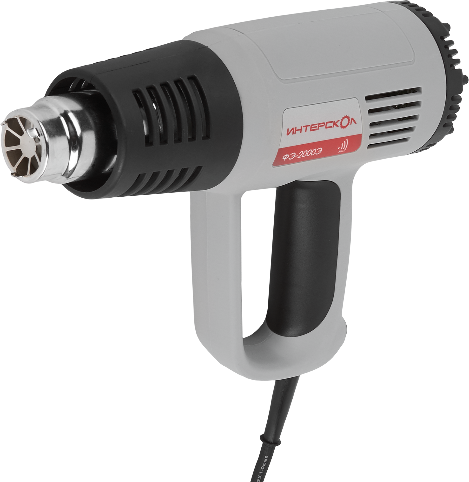 Изображение товара Технический фен Интерскол ФЭ-2000Э 2000Вт, регулировка 60-600°C, кейс, 5 насадок