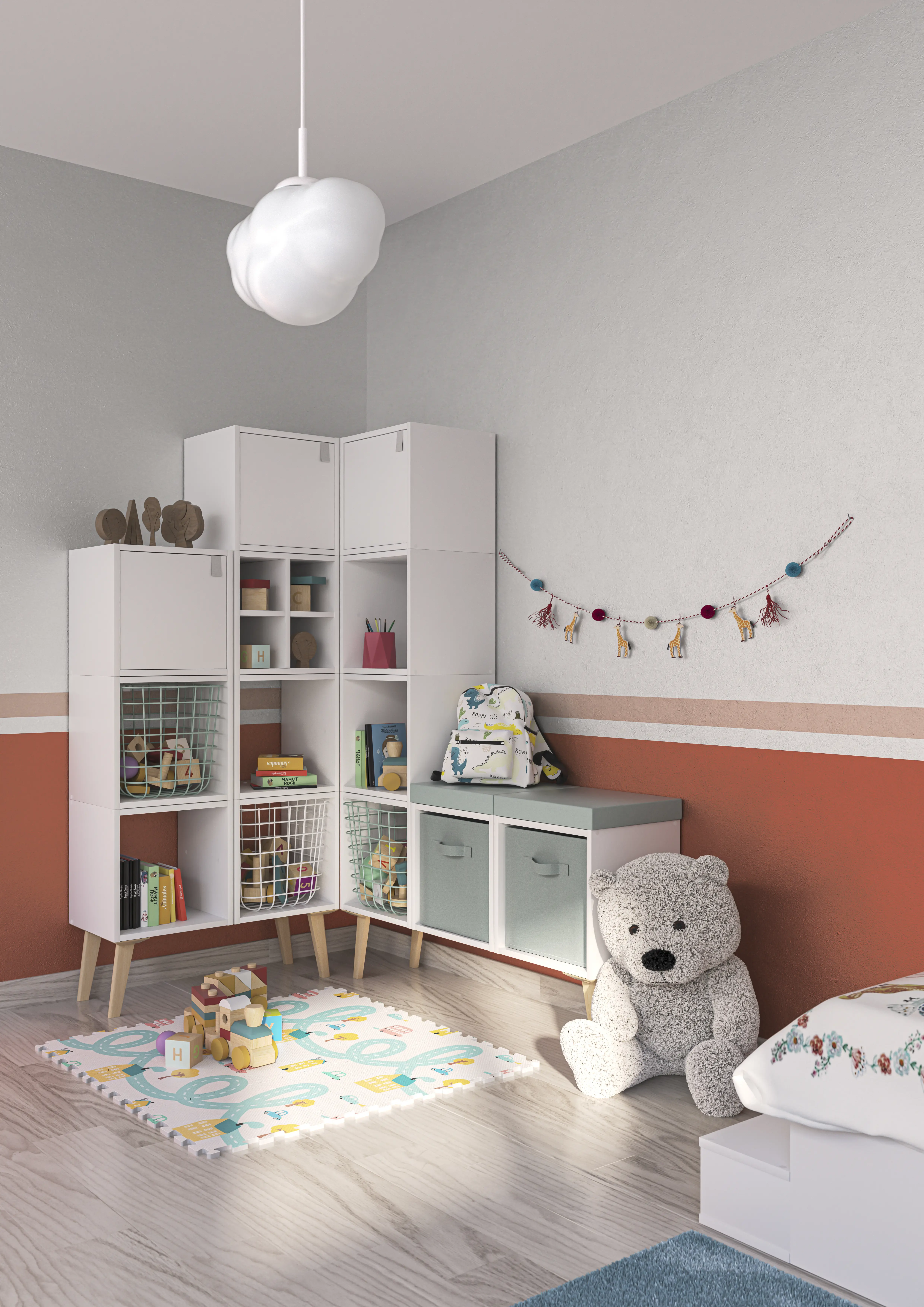 Короб Spaceo KUB Laguna 31x31x31 см 29.7 л полиэстер цвет сизый - 3