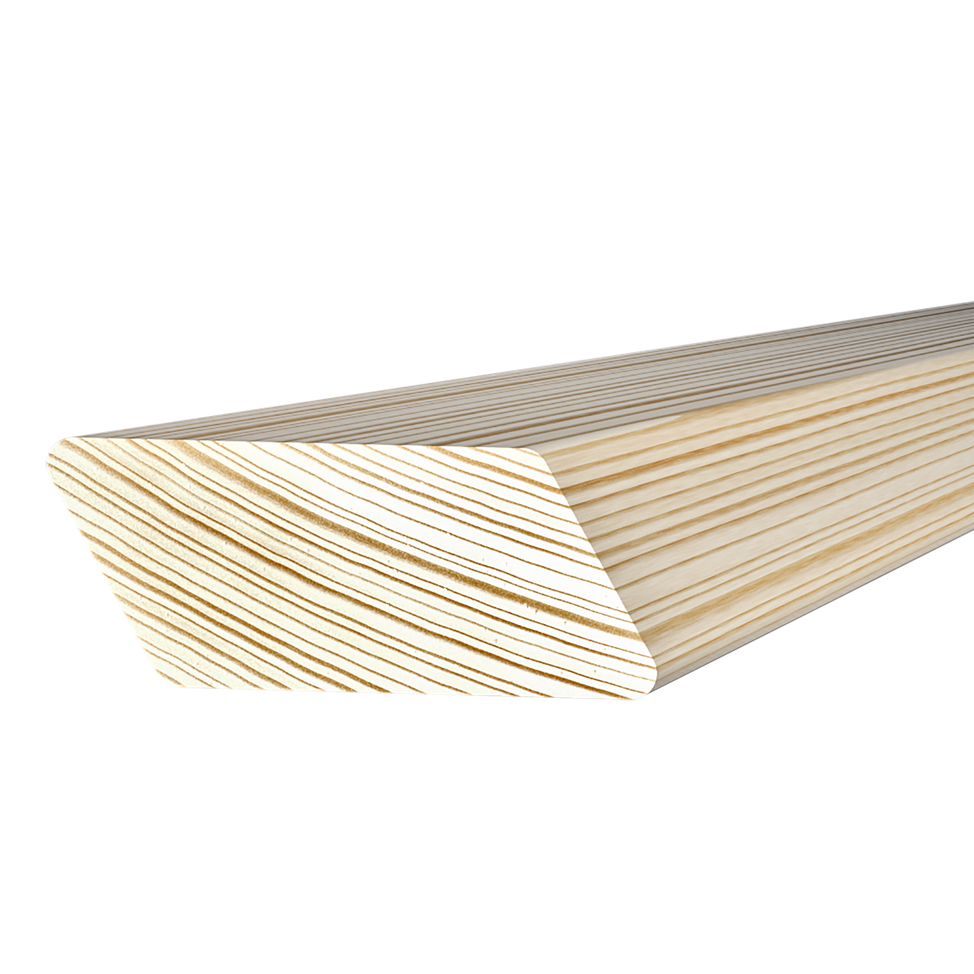 Изображение товара Брусок скошенный сращенный 28x70x3000 мм хвоя сорт Экстра без сучков