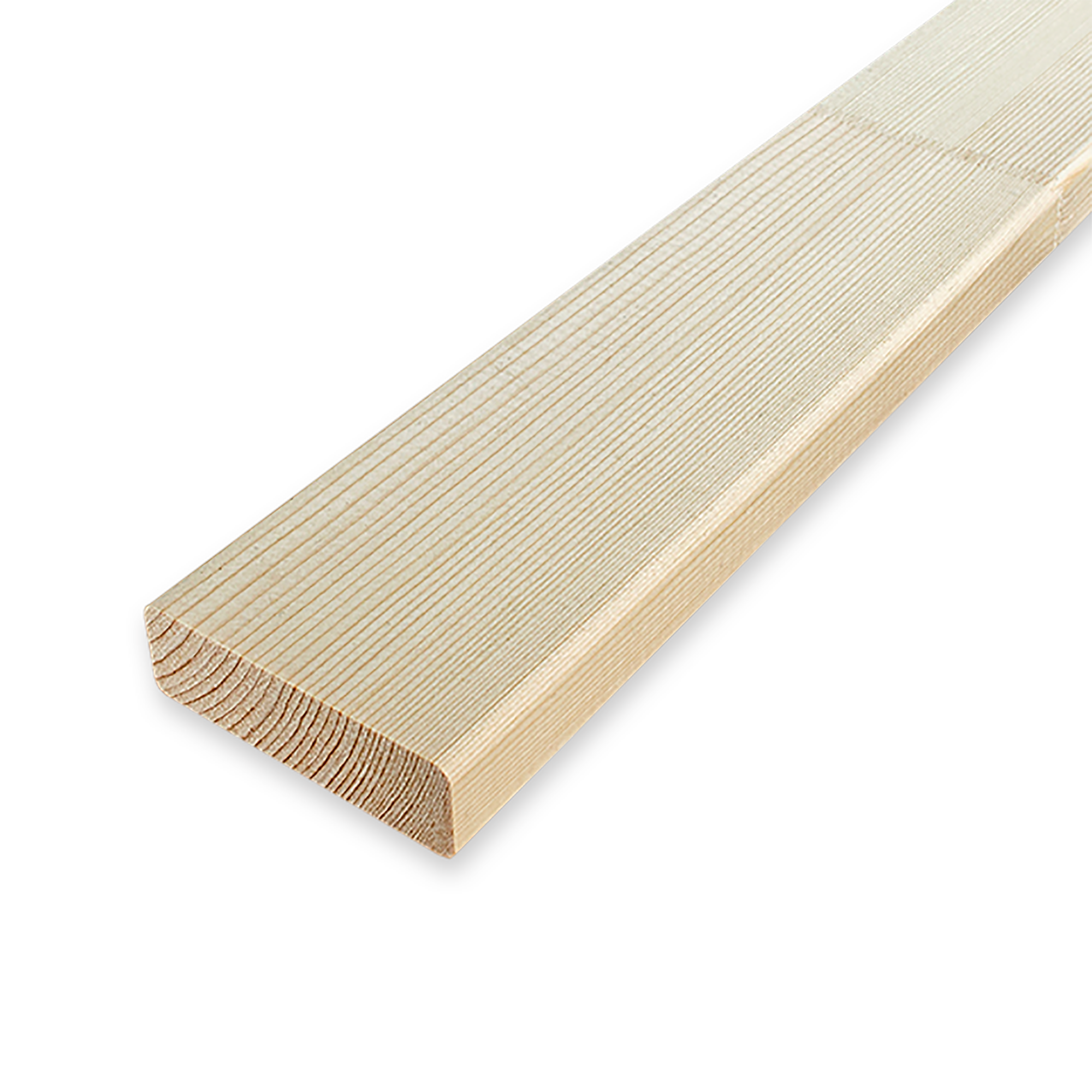 Декоративный брусок сращенный 19x60x3000 мм хвоя сорт Экстра прямой с фаской угла