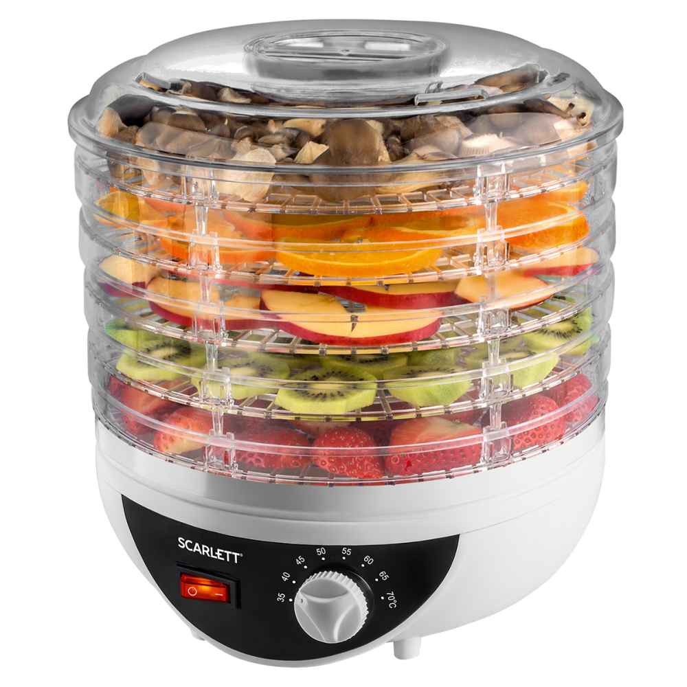 Изображение товара Сушилка для овощей и фруктов SCARLETT SC-421 250 Вт 5 ярусов белая