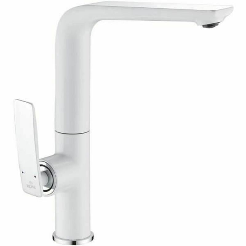 Изображение товара Однорычажный смеситель Rose 26.3 см цвет белый