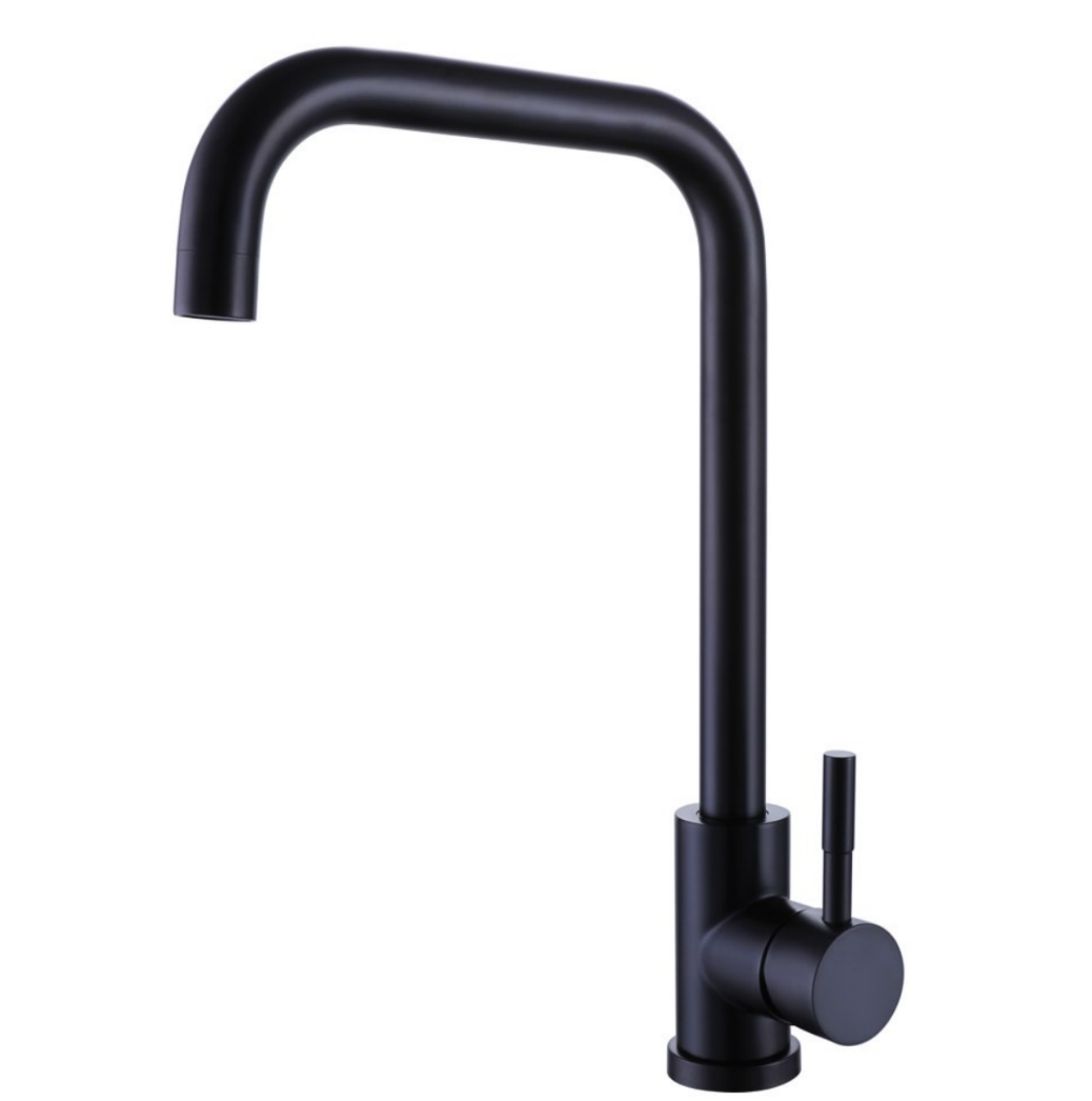 Изображение товара Однорычажный кухонный смеситель Olive's Balear 27.34 см черный матовый