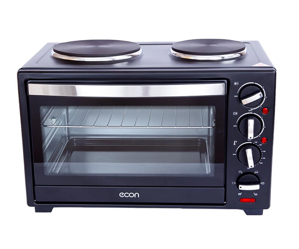 Изображение товара Электропечь ECON ECO-GP3222MO 32 л, гриль, вертел, конфорки черная