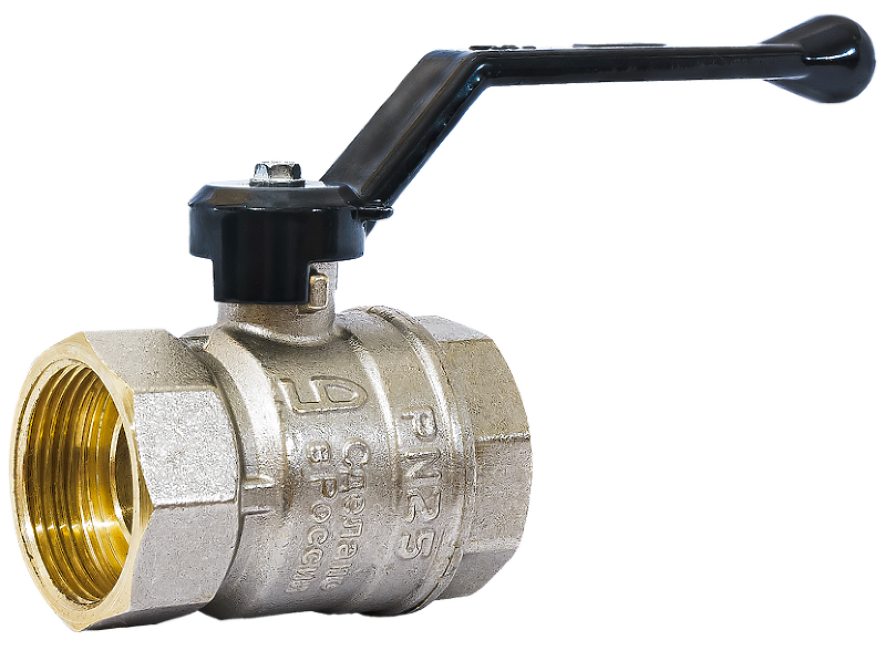 Изображение товара Кран шаровой прямой LD DN40 PN25 1 1/2" ВР латунь ручка рычаг