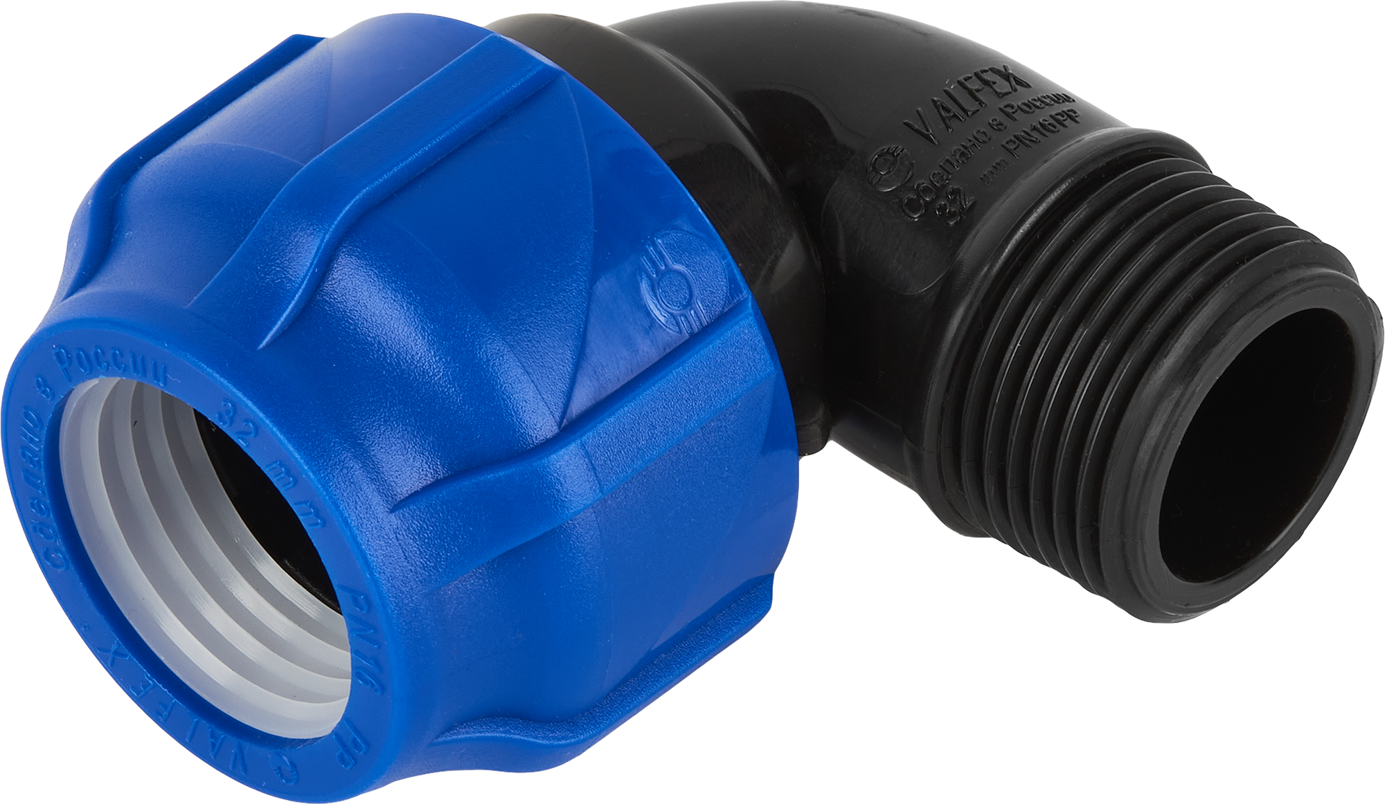 Изображение товара Отвод 90° Valfex 1"x32 мм НР полипропилен 1210012432100