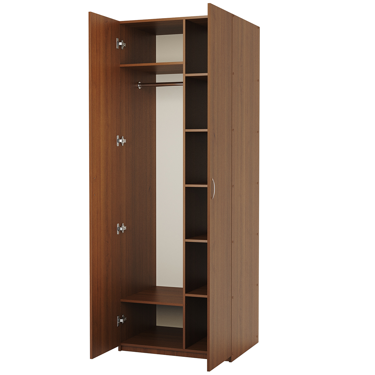 Изображение товара Шкаф распашной Шарм-Дизайн ДОК-2 90x220x60 см коричневый орех