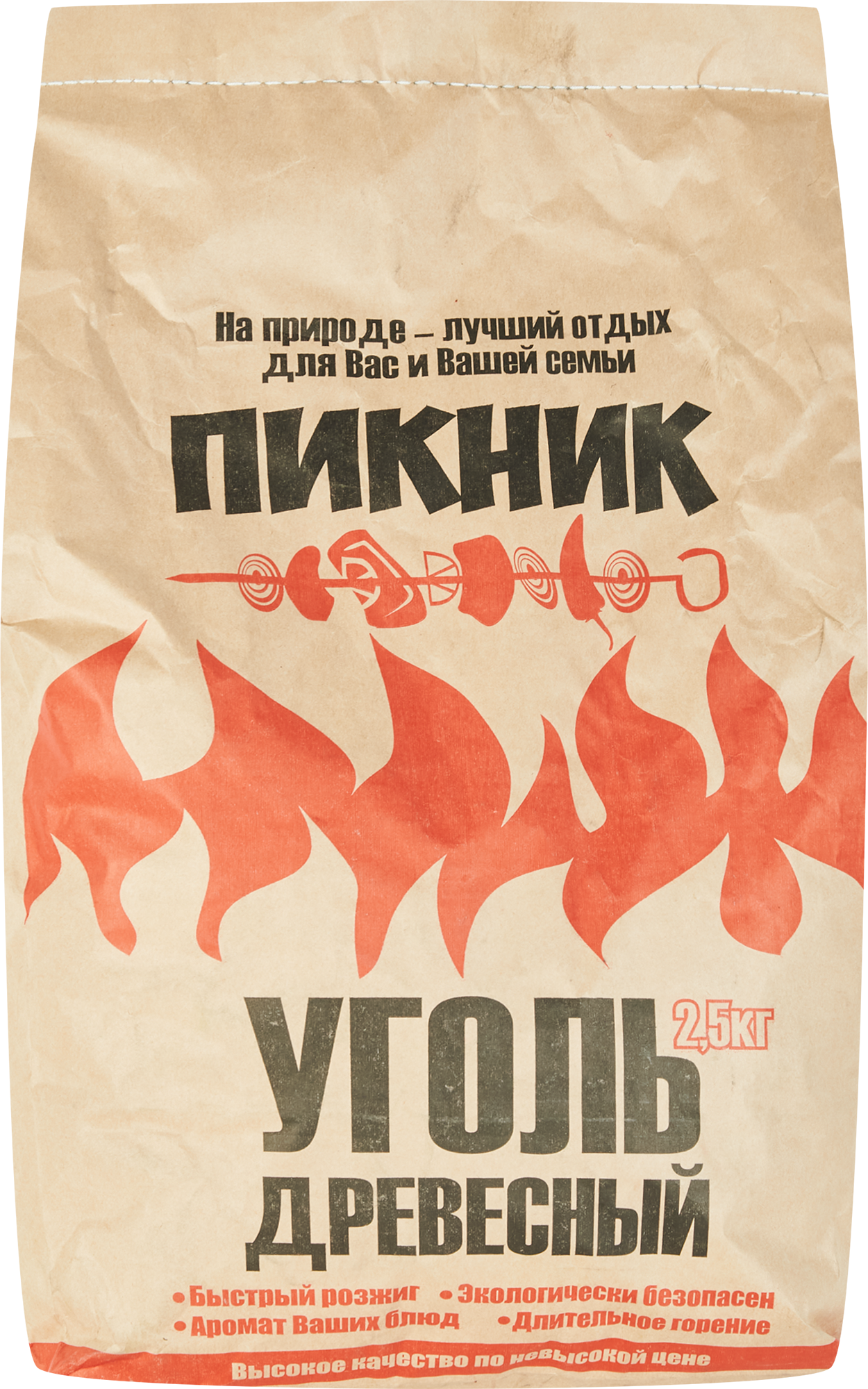Изображение товара Уголь древесный «Пикник» 2.5 кг. Изображение товара Уголь древесный «Пикник» 2.5 кг.