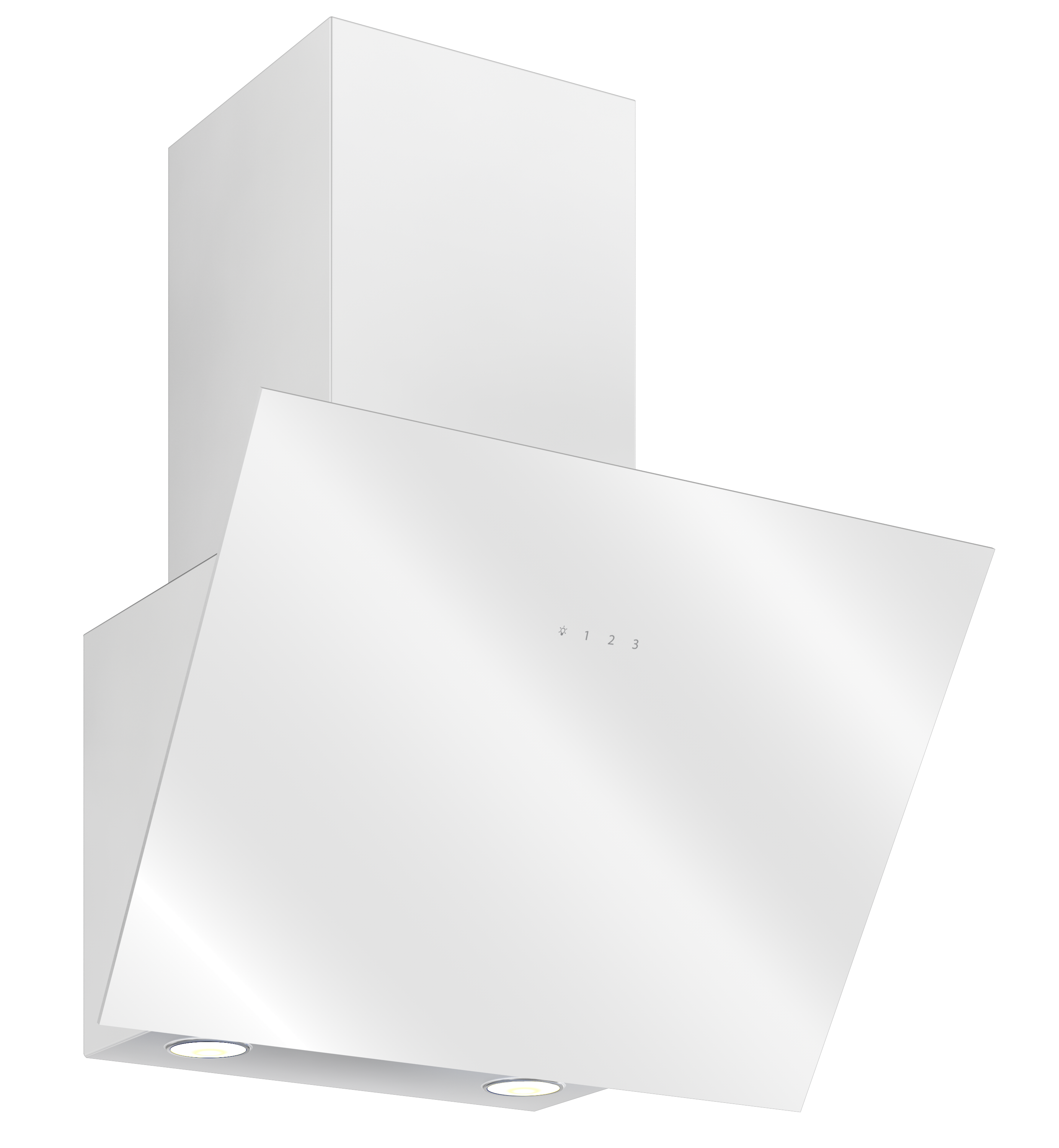 Изображение товара Вытяжка наклонная Elikor 60 см белая с сенсорным управлением и таймером