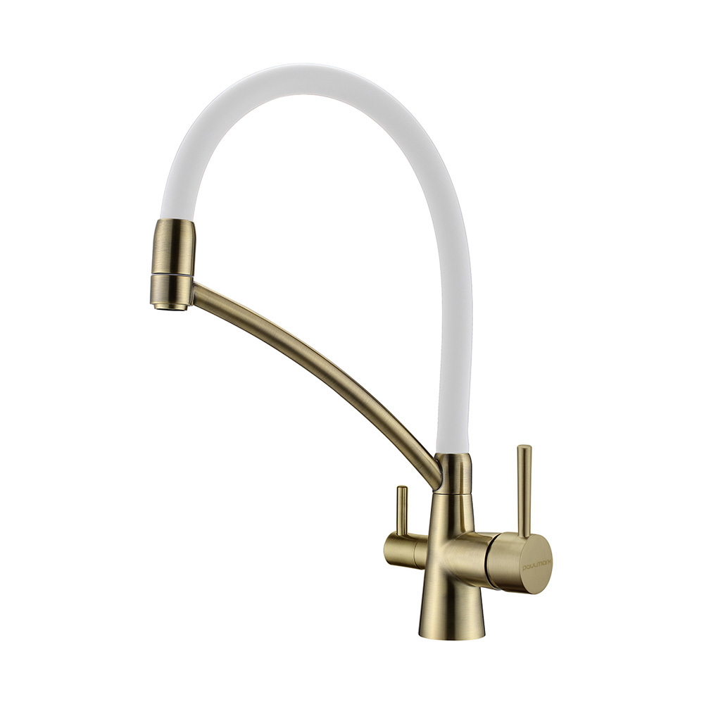 Изображение товара Однорычажный смеситель Paulmark Si213111-brw 42 см цвет белый