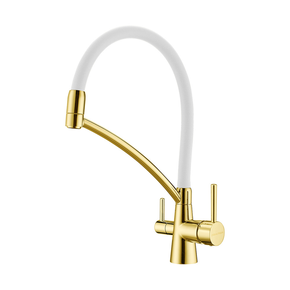 Изображение товара Однорычажный кухонный смеситель Paulmark Si213111-gw белый 42 см